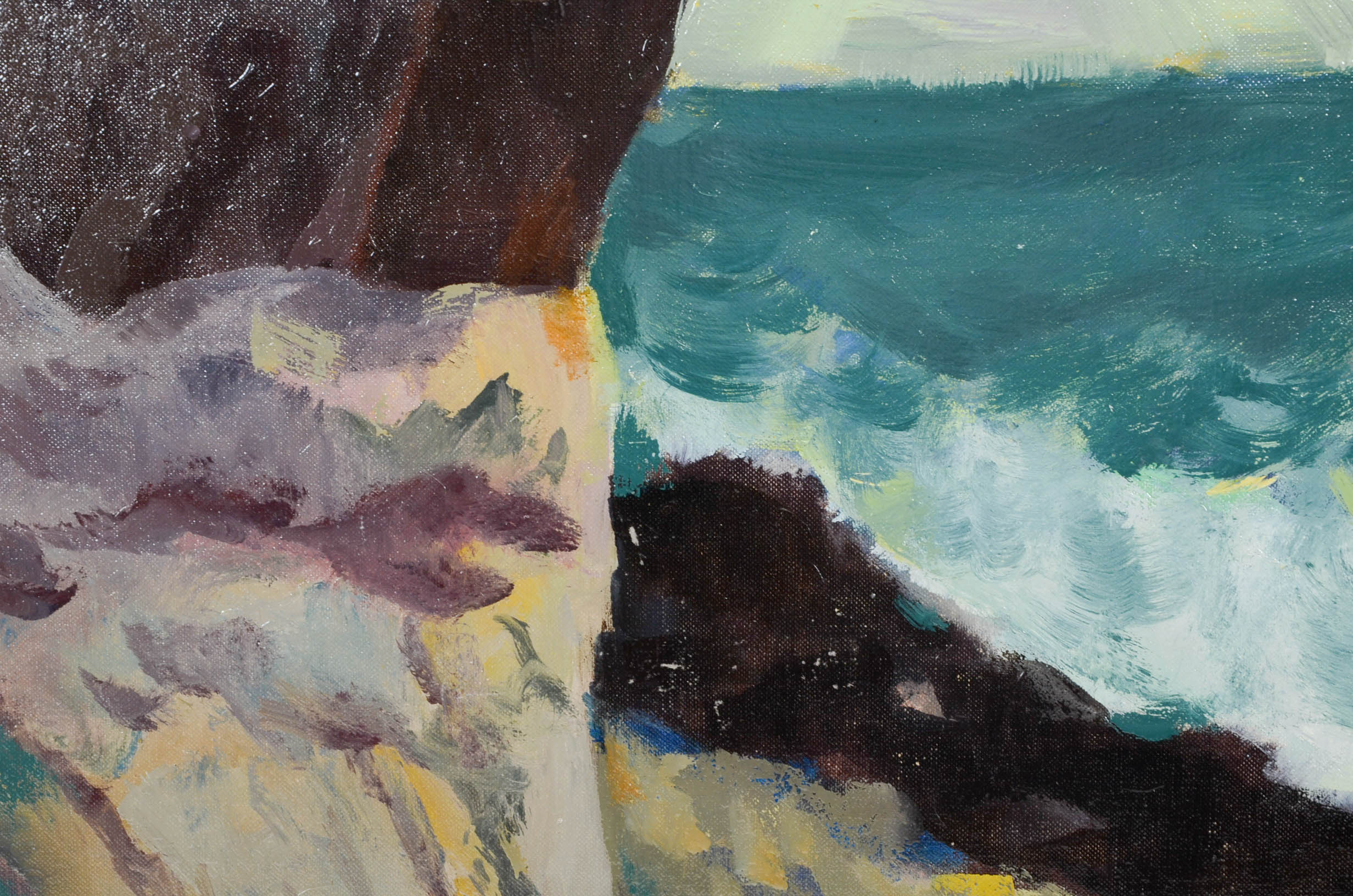 Carl Zimmerman Original Oil on Academy Board Seascape Painting