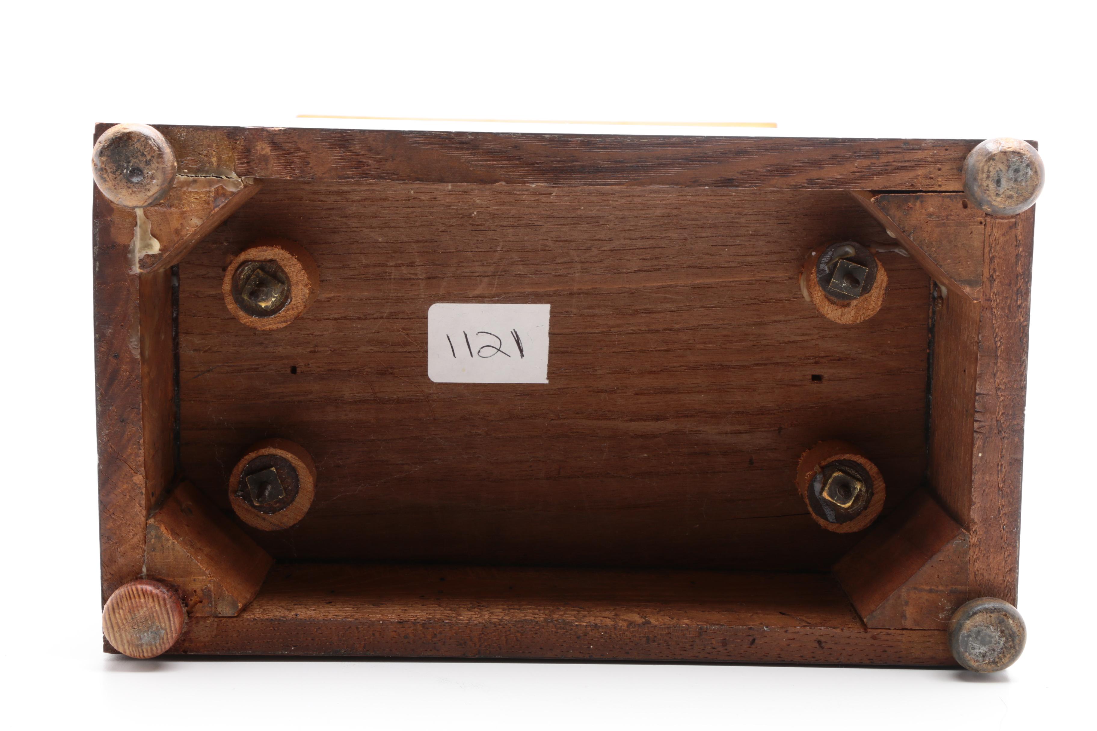 Antique Marquetry Portico Clock by Laine à Paris