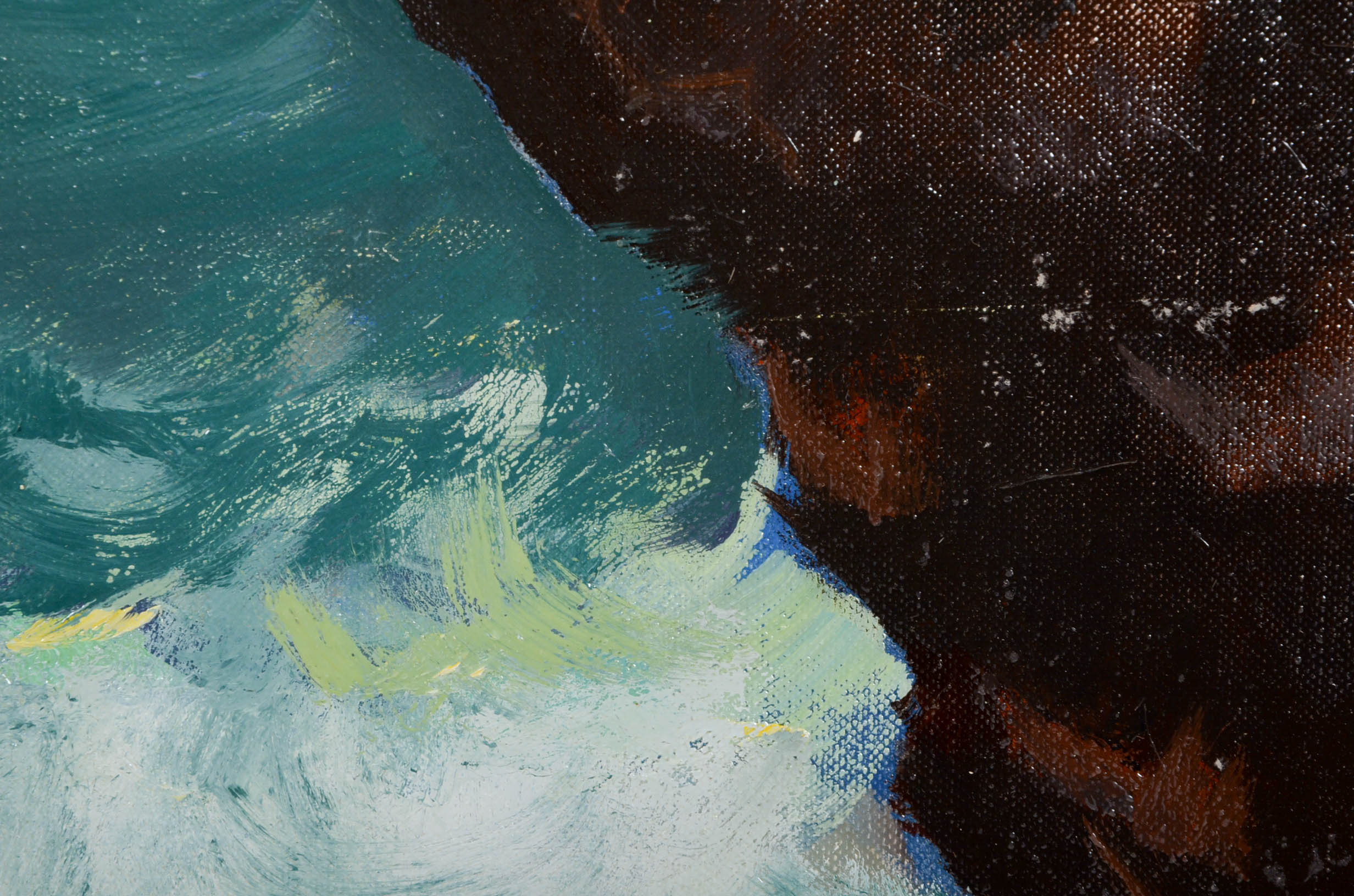 Carl Zimmerman Original Oil on Academy Board Seascape Painting