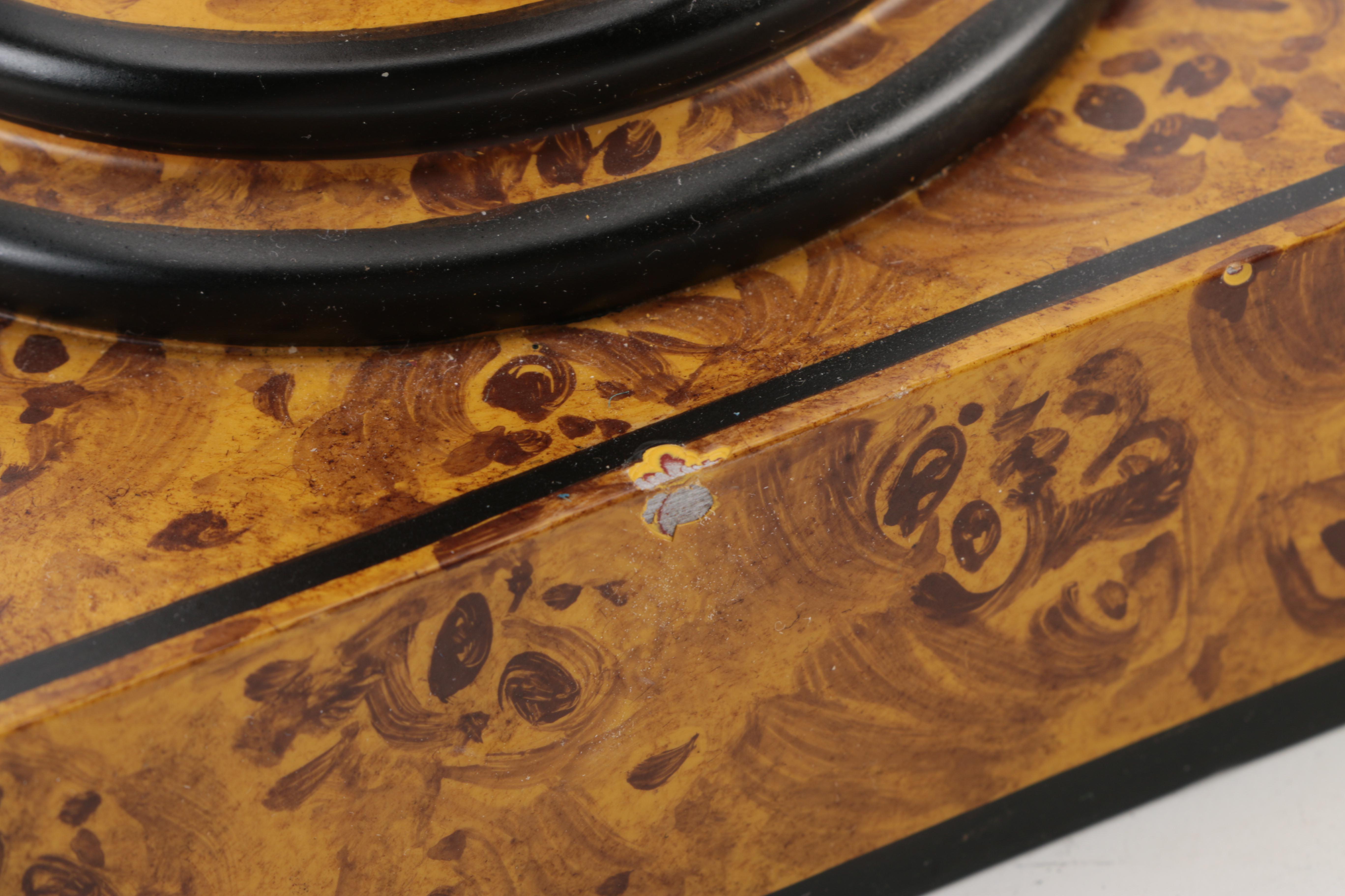 Wood and Metal Floral Shaped Table Lamp