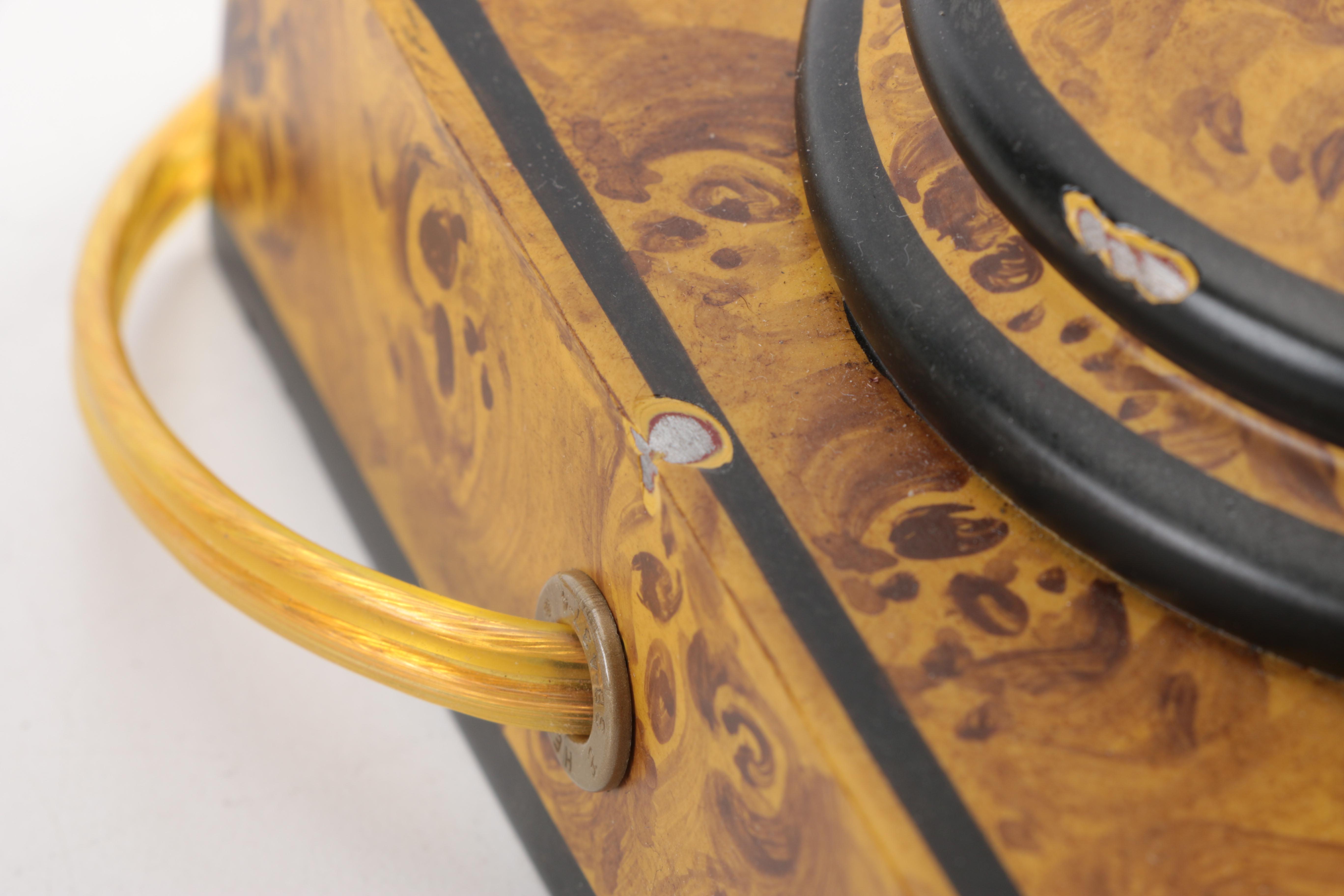 Wood and Metal Floral Shaped Table Lamp