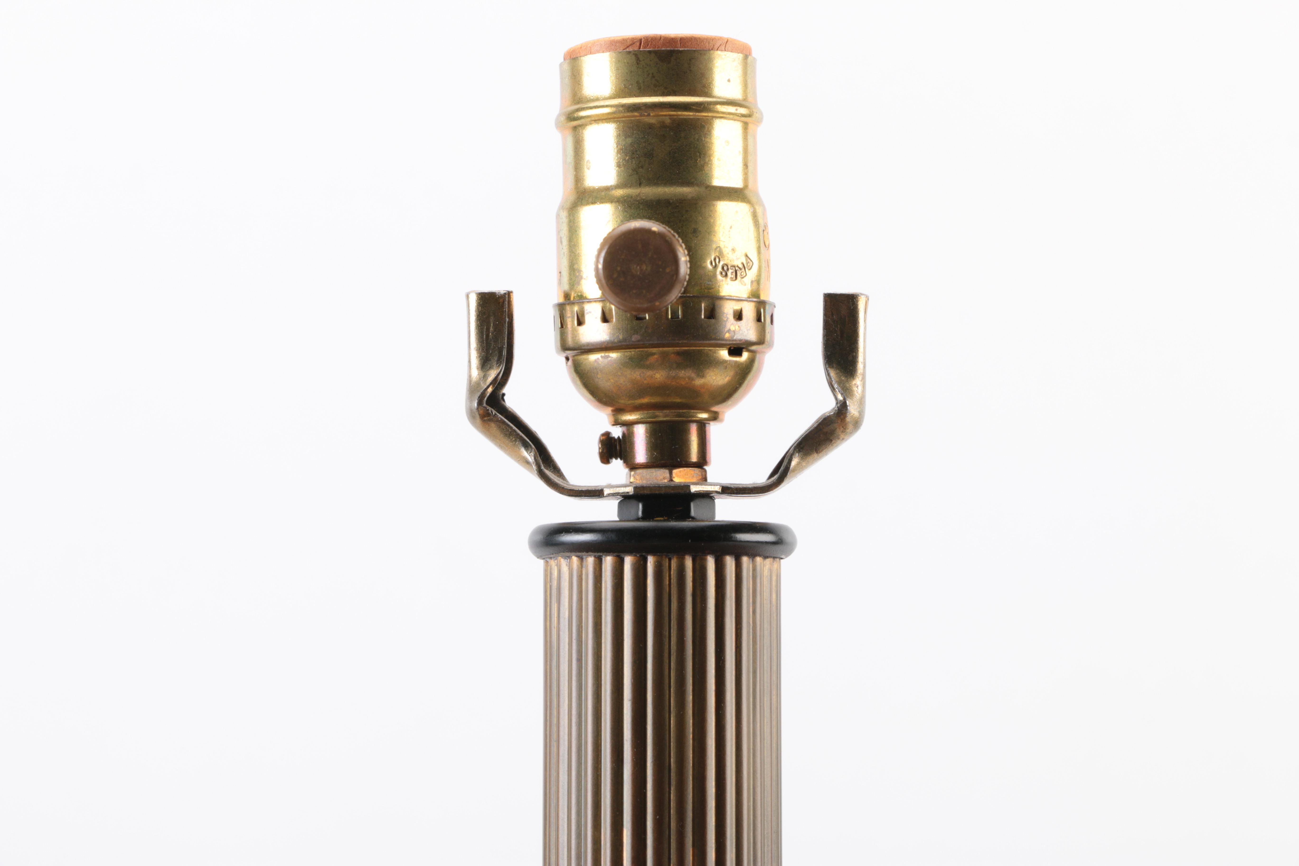 Wood and Metal Floral Shaped Table Lamp