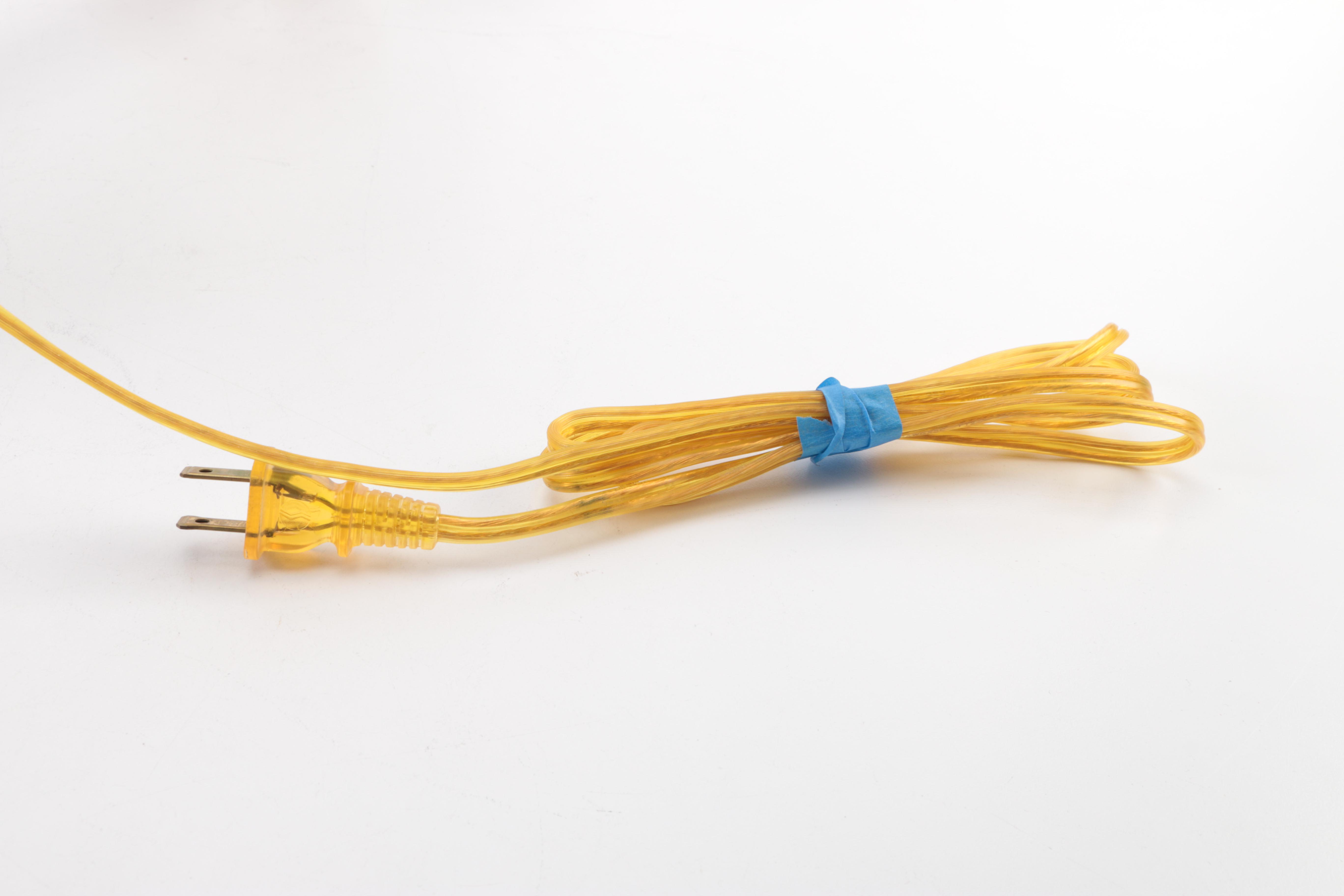 Wood and Metal Floral Shaped Table Lamp