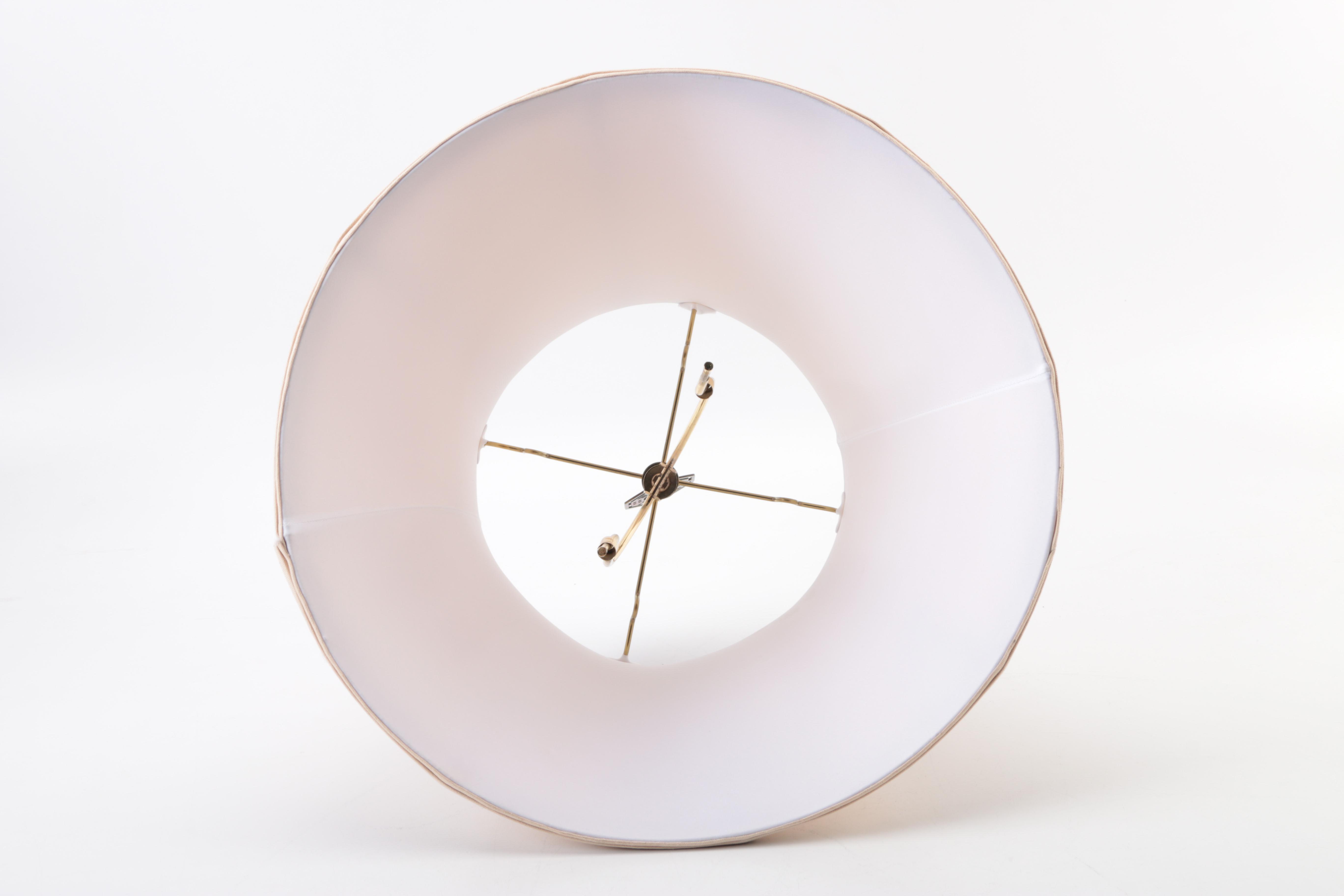 Wood and Metal Floral Shaped Table Lamp