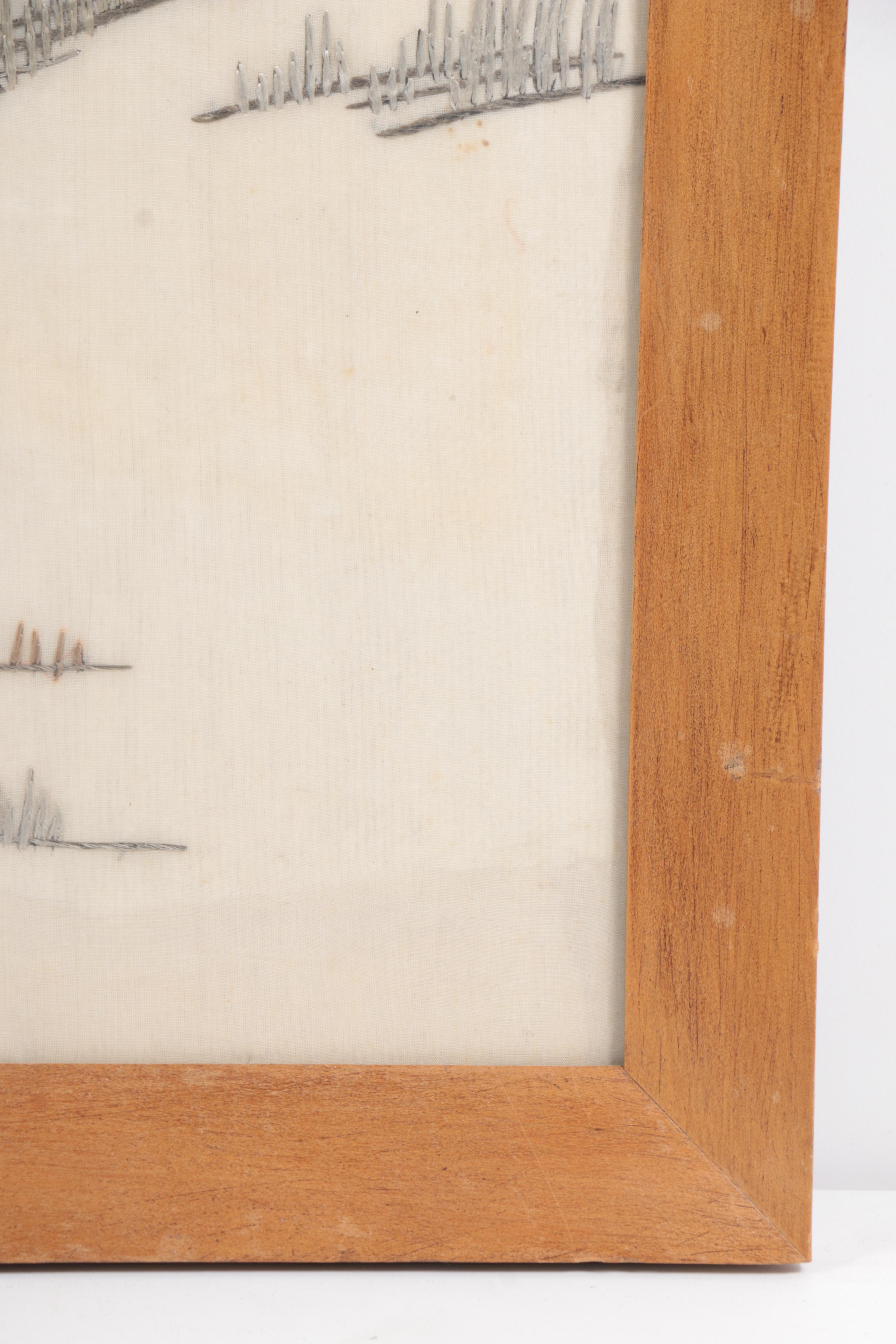 East Asian Embroidery on Silk of Wooded Scene