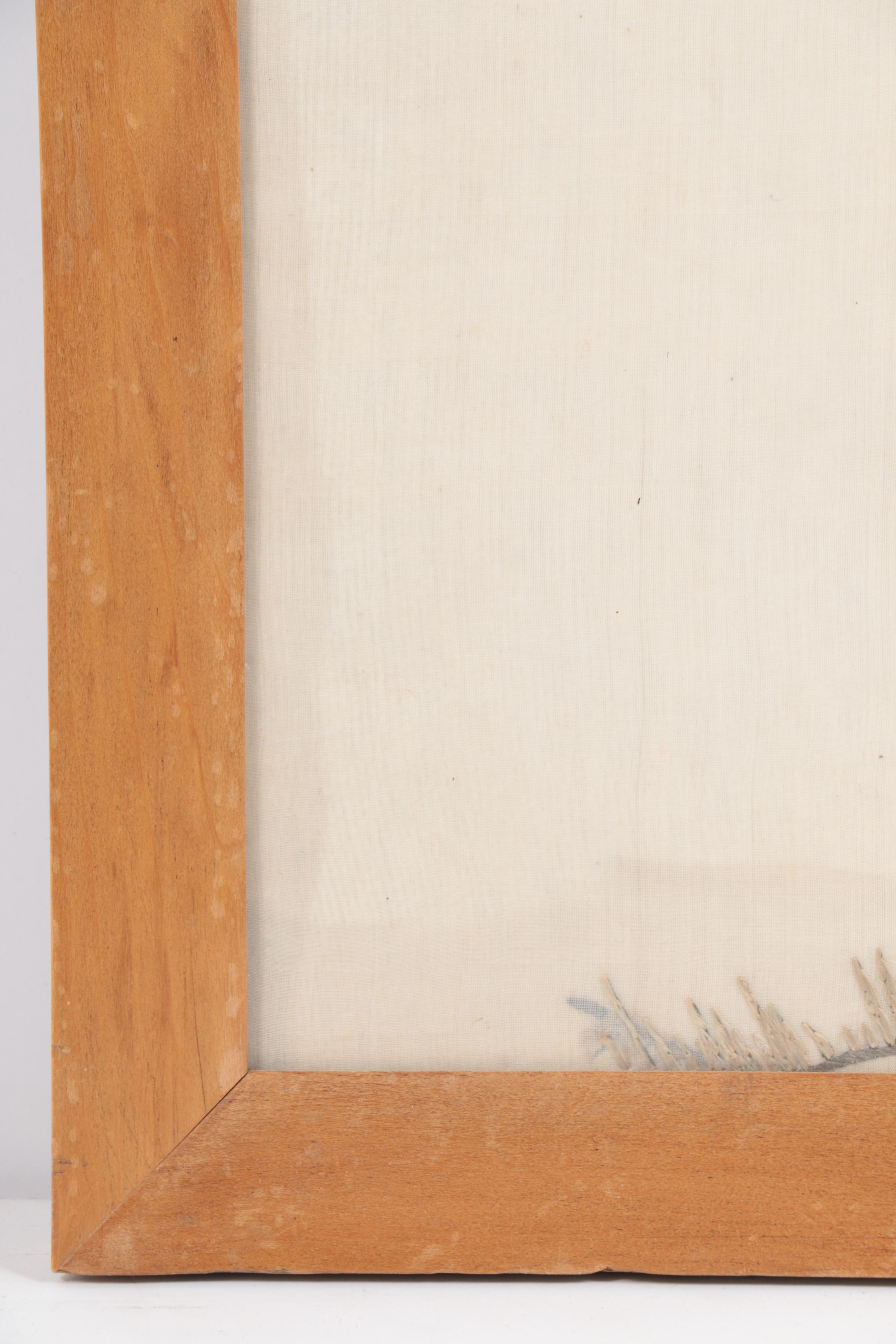 East Asian Embroidery on Silk of Wooded Scene