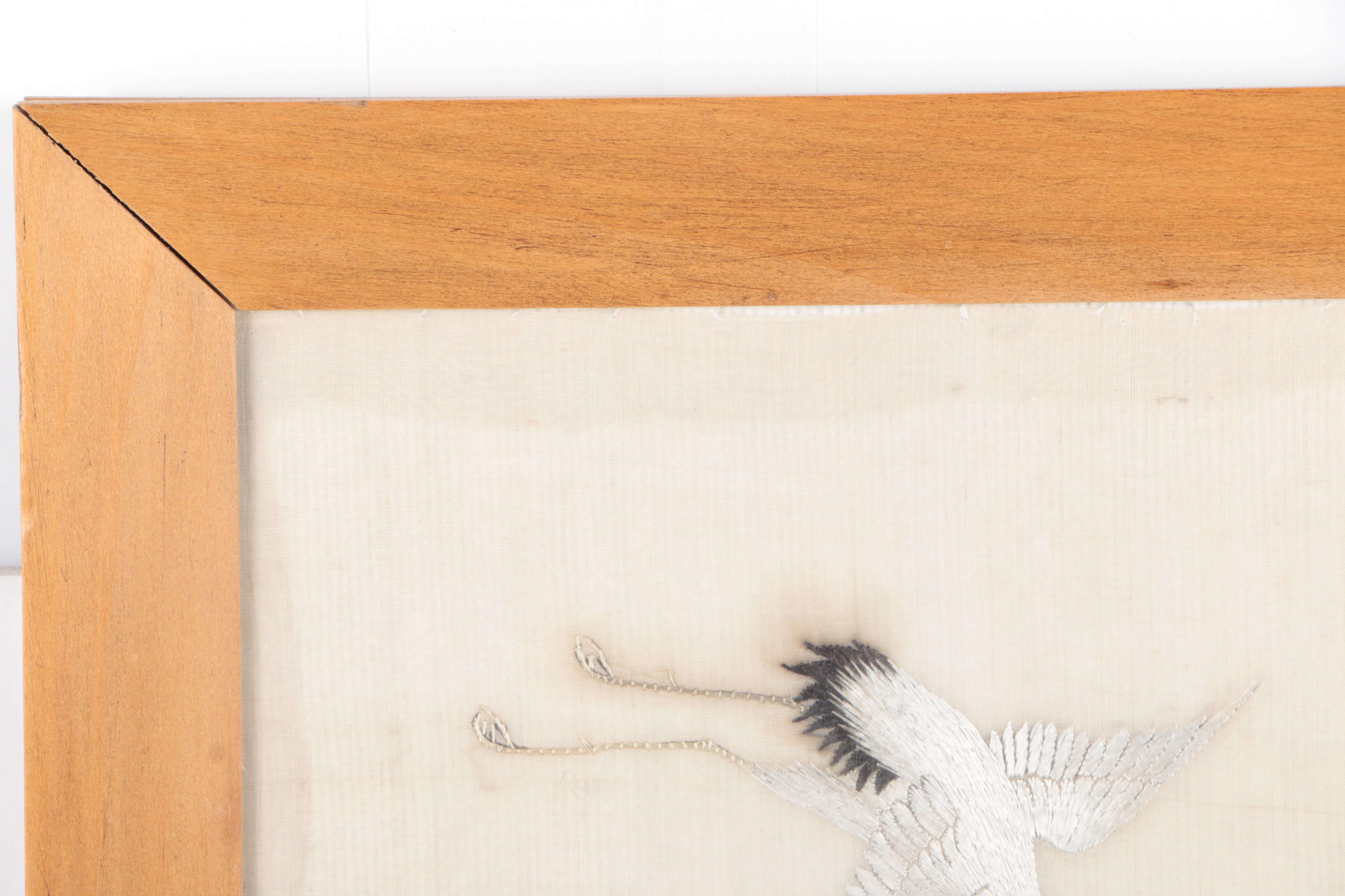 East Asian Embroidery on Silk of Wooded Scene