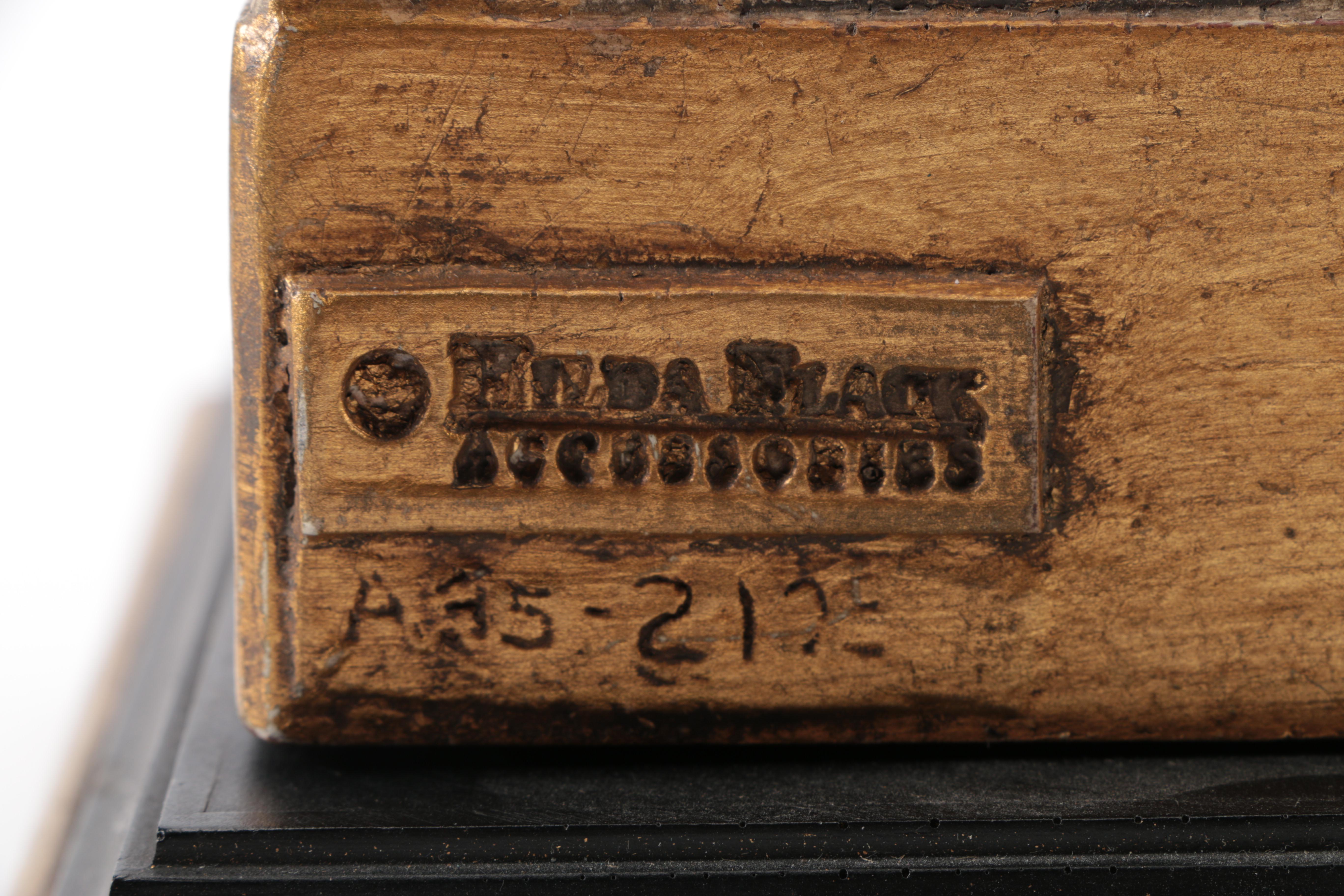 Acanthus Leaf and Gilded Lamp with Black Lampshade