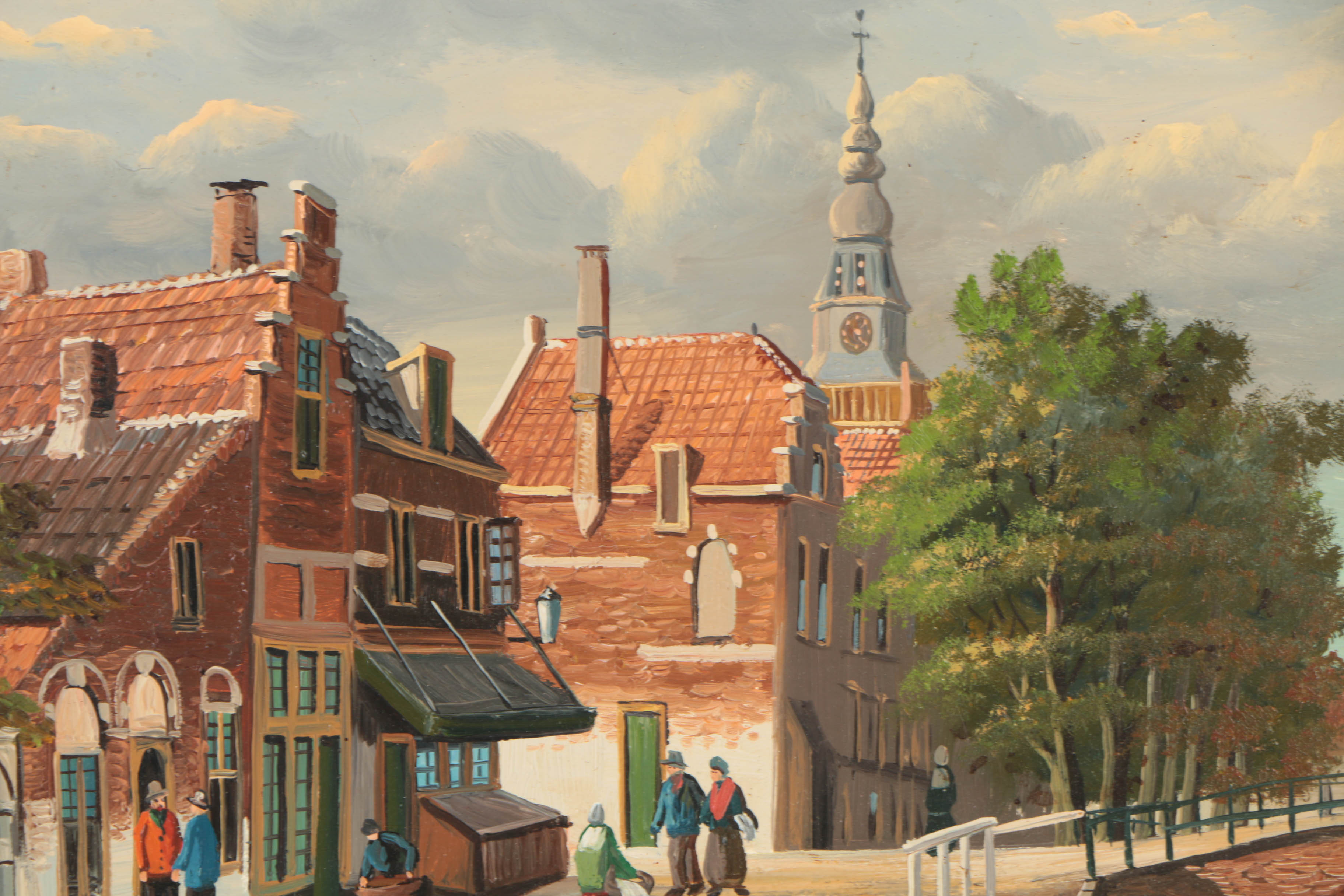 J. Van Riemsdyk Oil Painting on Board of Amsterdam