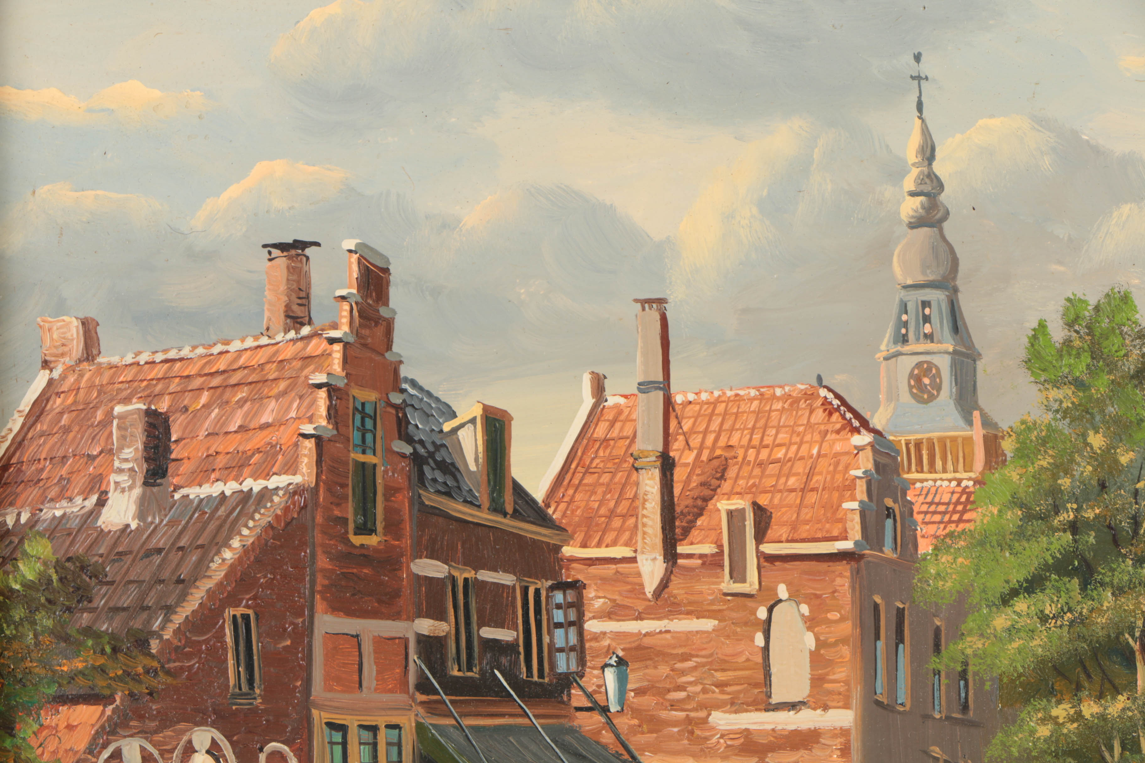 J. Van Riemsdyk Oil Painting on Board of Amsterdam