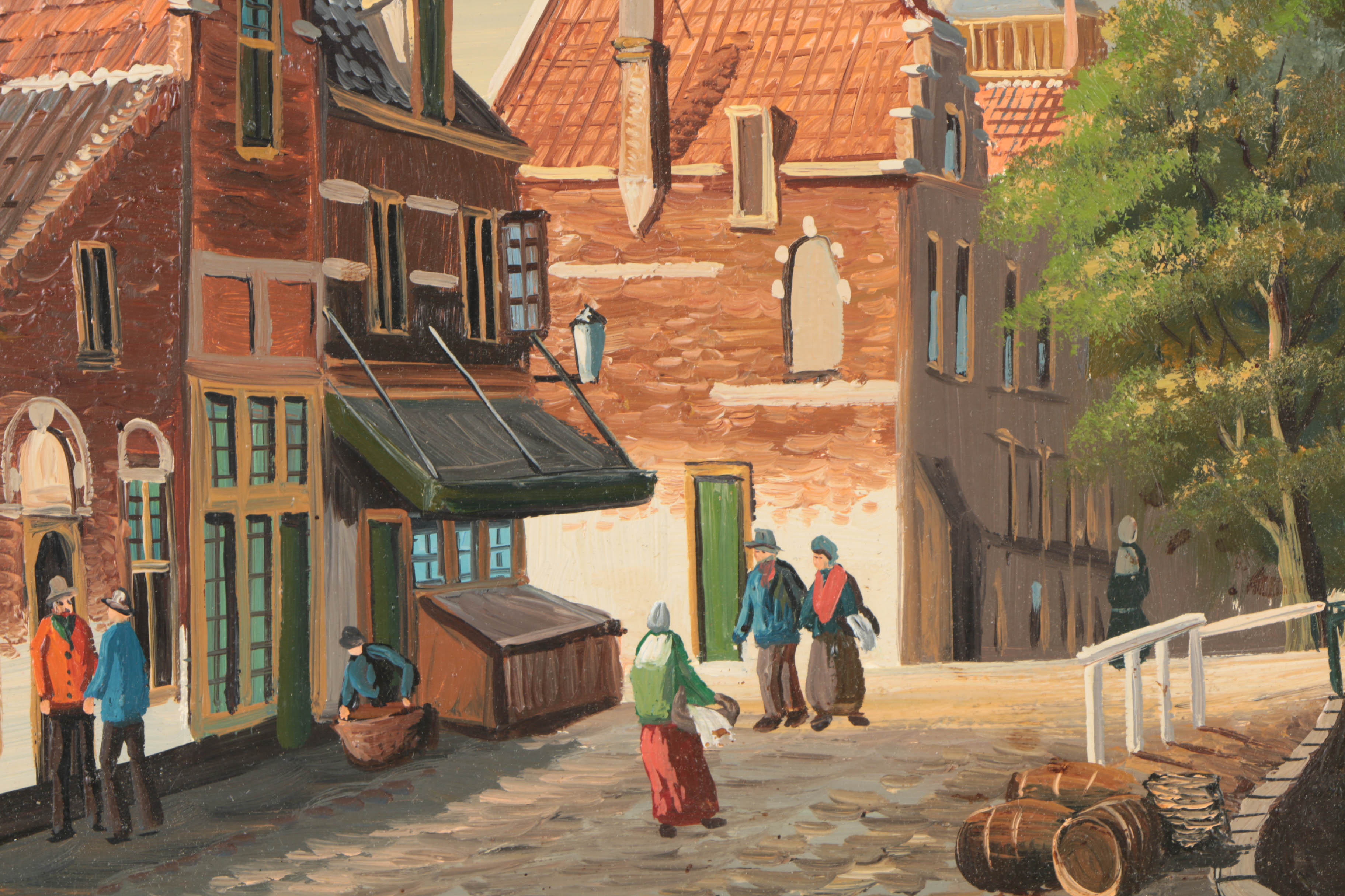 J. Van Riemsdyk Oil Painting on Board of Amsterdam