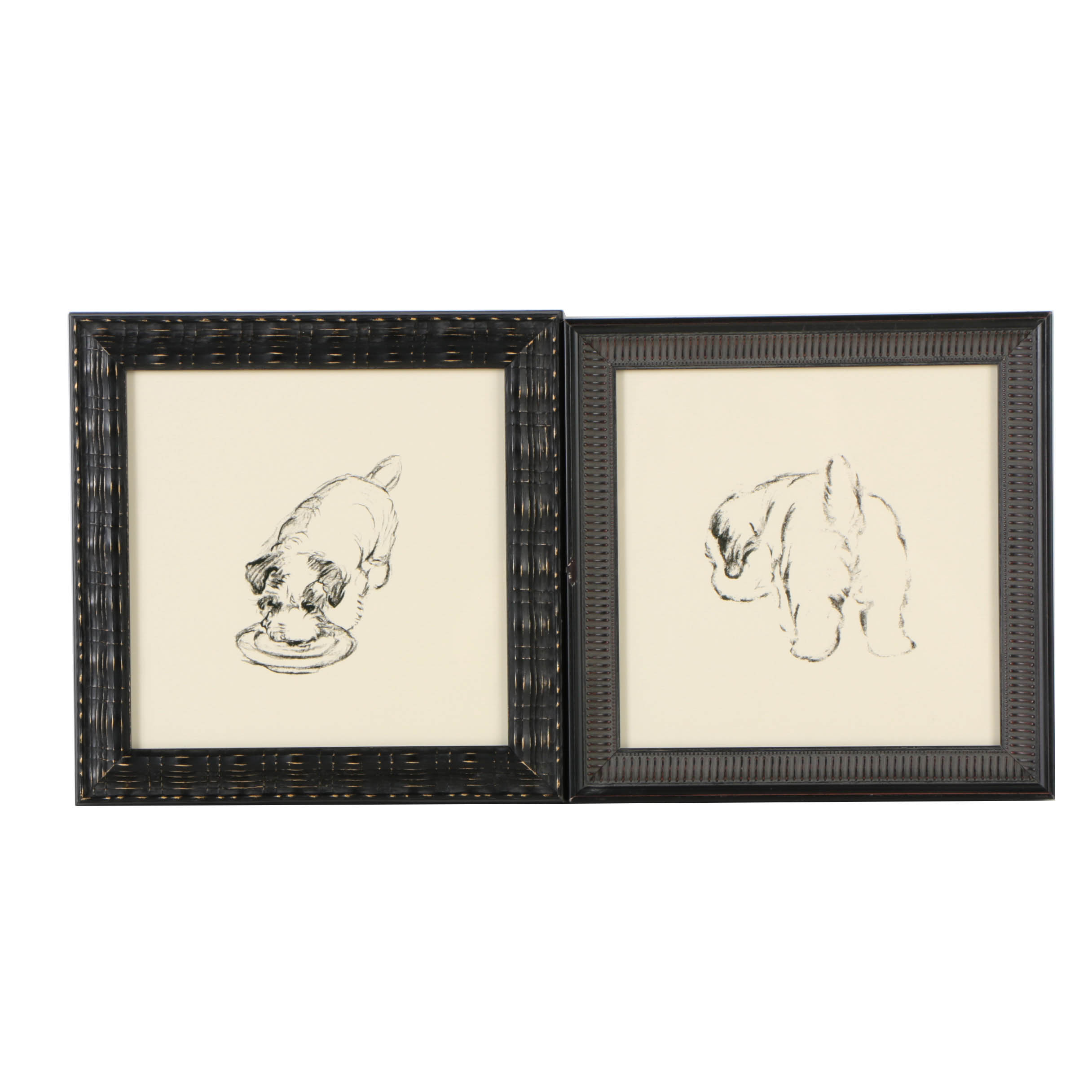 Offset Lithographs After Lucy Dawson's Drawings of Terrier Puppies