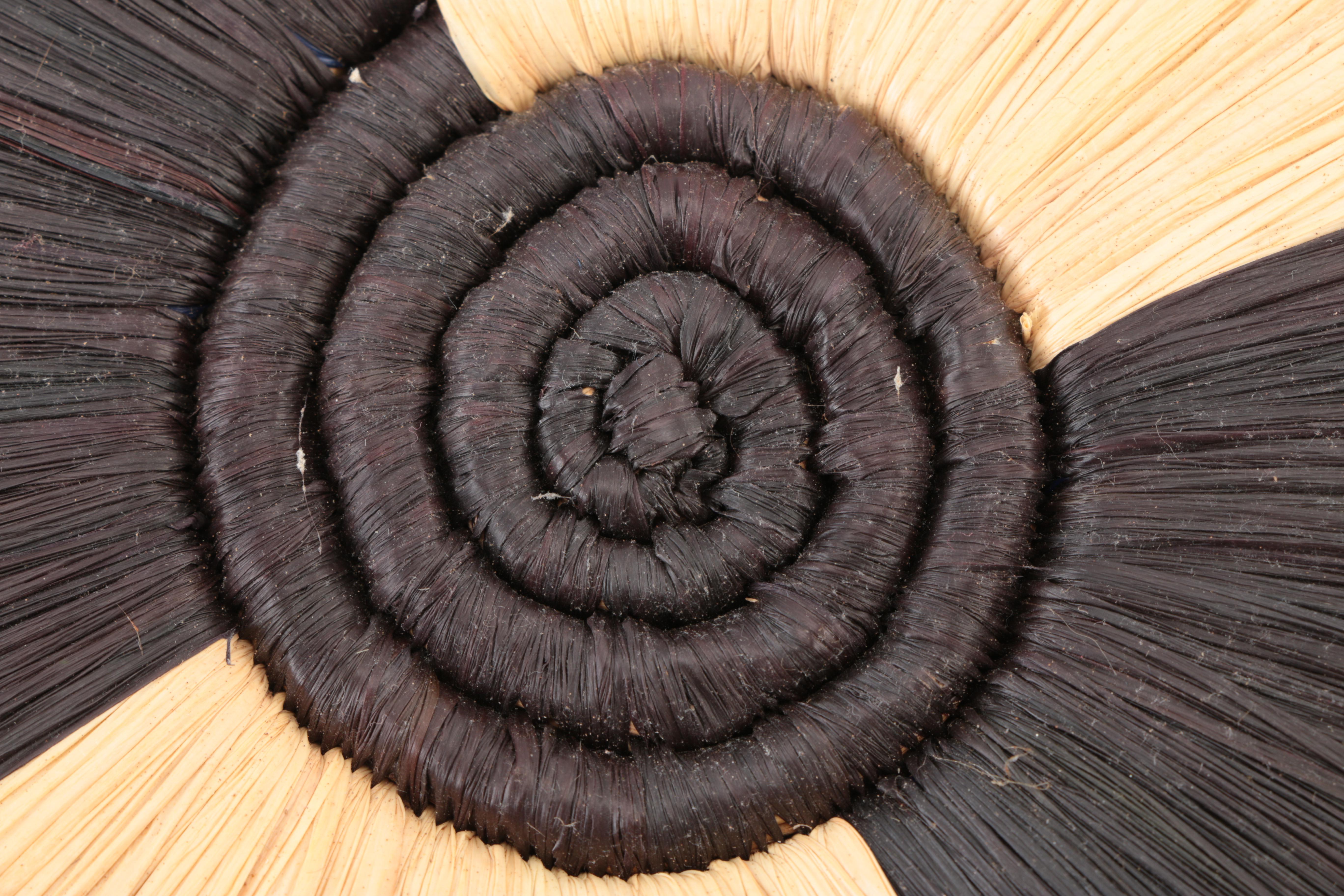 Brown and Tan Woven Decorative Plate