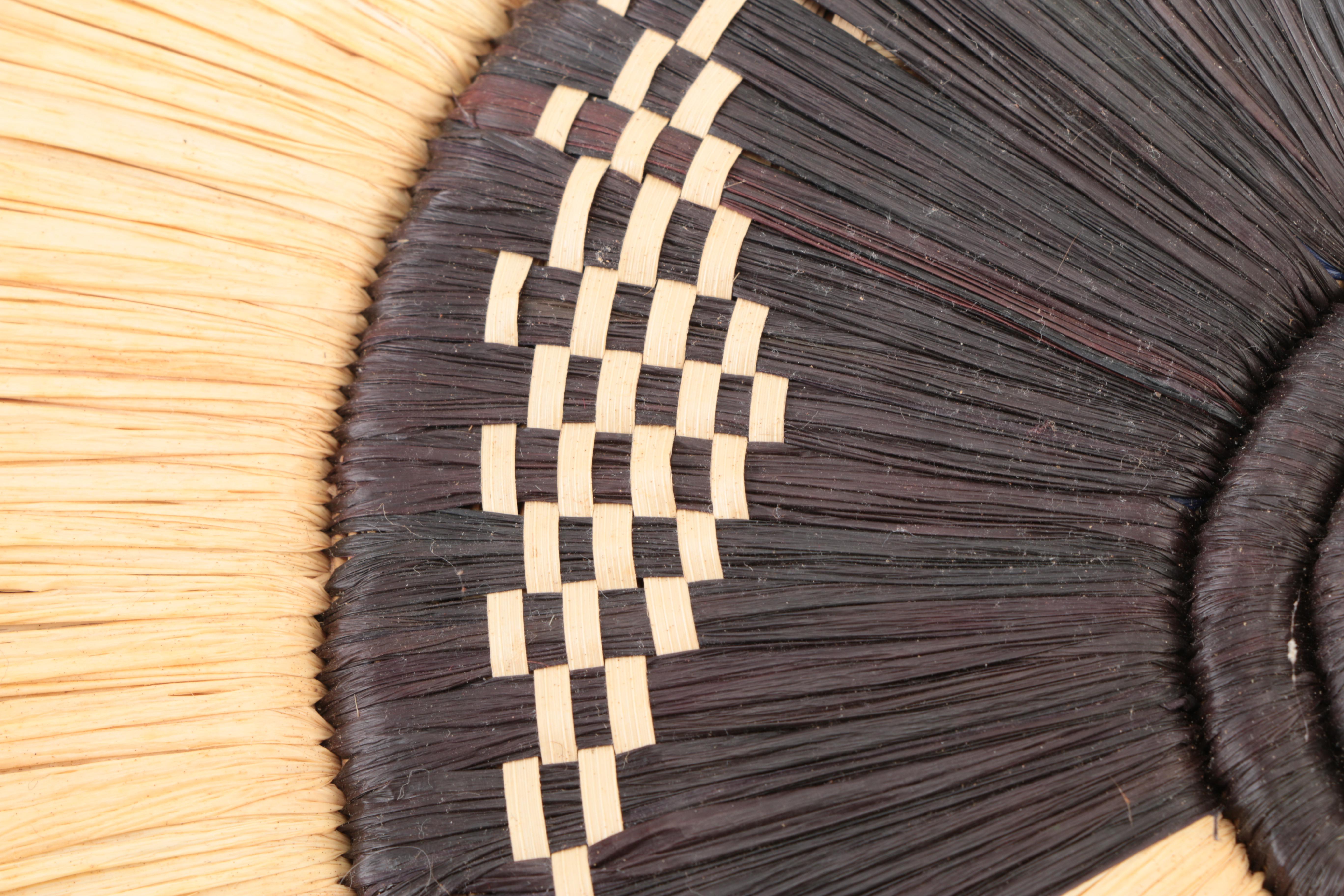 Brown and Tan Woven Decorative Plate