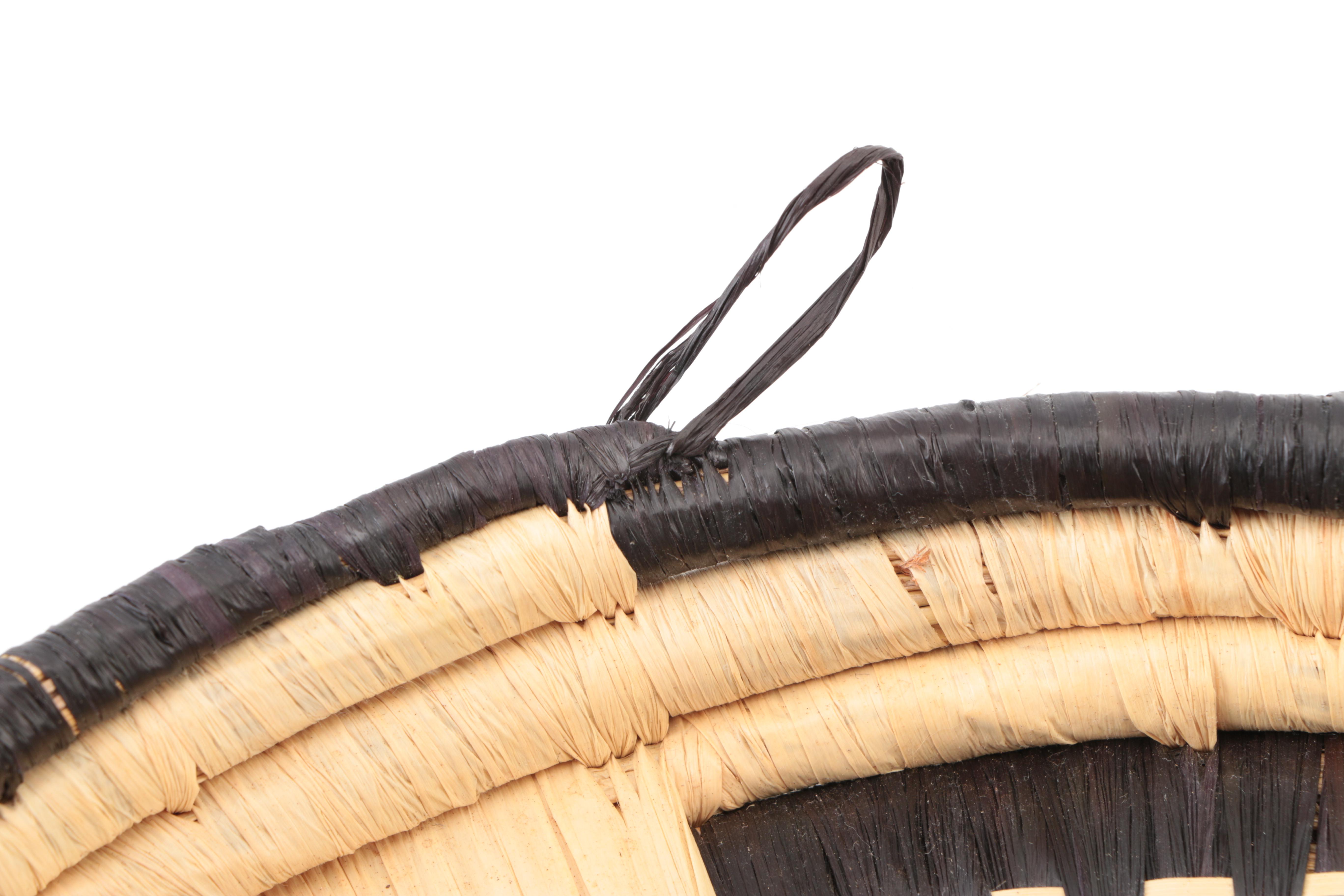 Brown and Tan Woven Decorative Plate