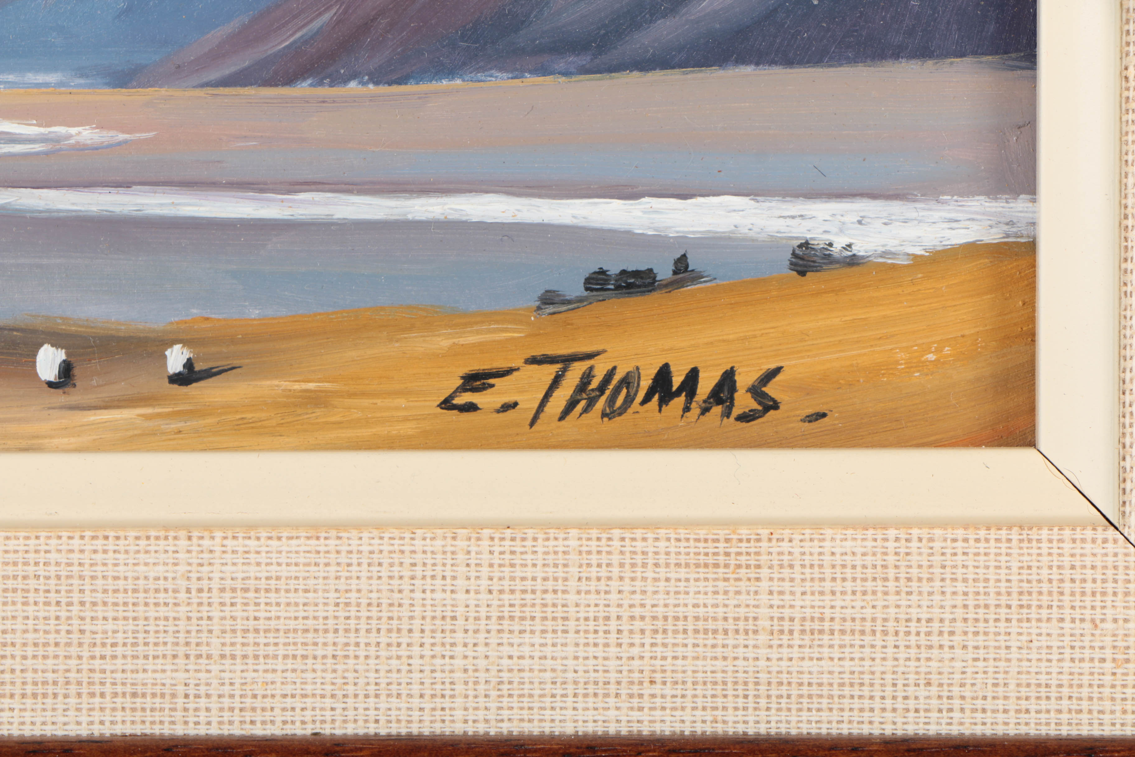 E.J. Thomas Oil Paintings on Board "Mount Cook" and "Humboldt Mountains"