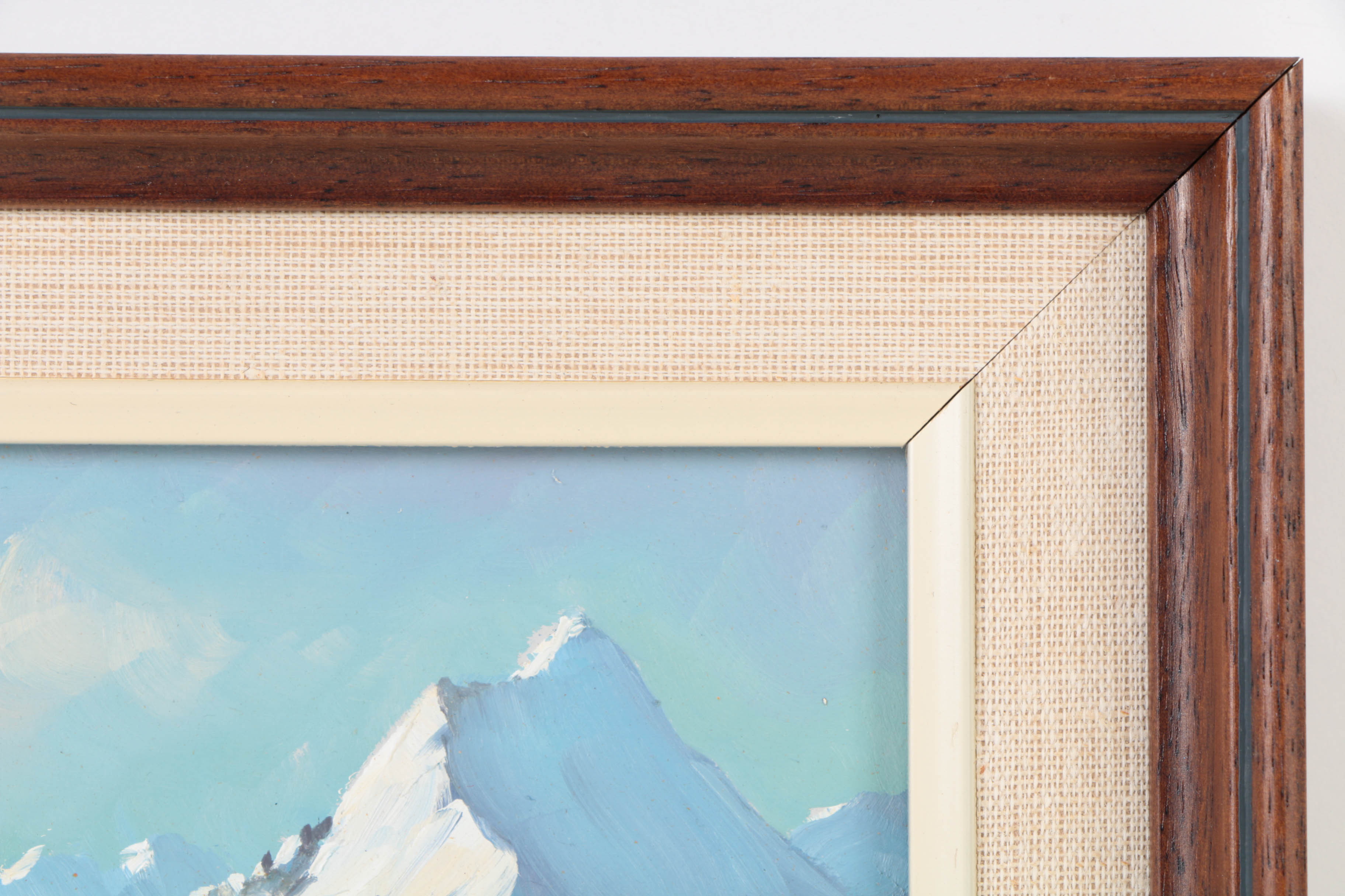 E.J. Thomas Oil Paintings on Board "Mount Cook" and "Humboldt Mountains"