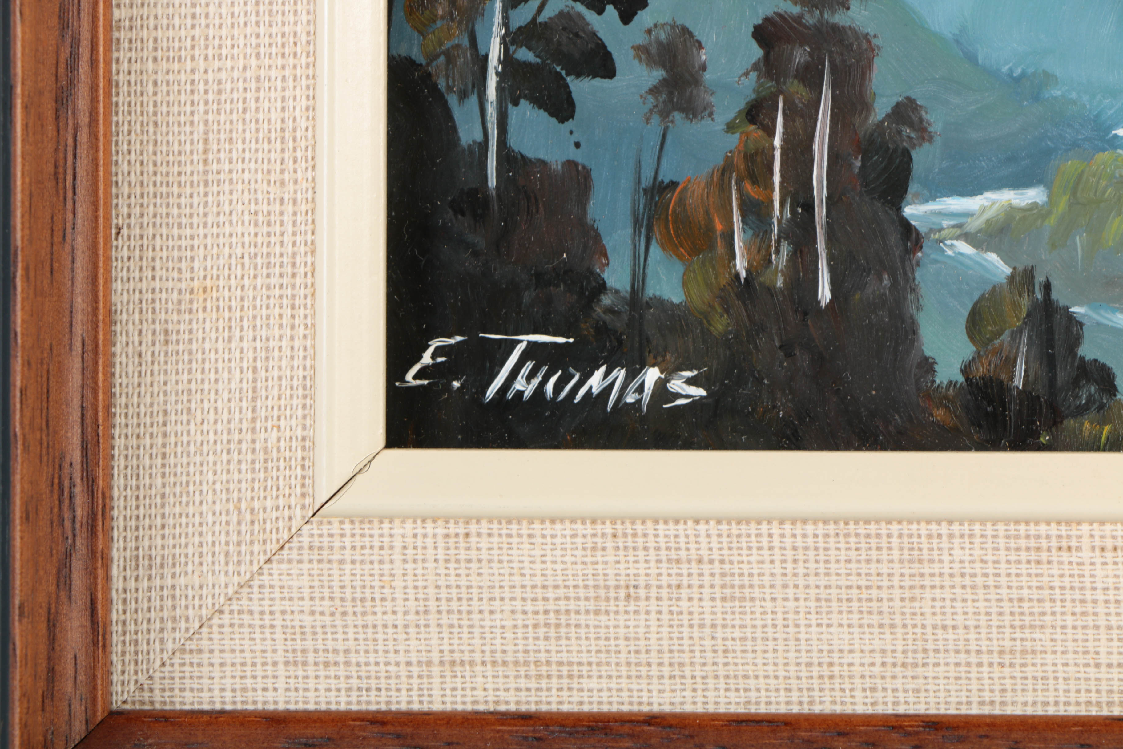 E.J. Thomas Oil Paintings on Board "Mount Cook" and "Humboldt Mountains"