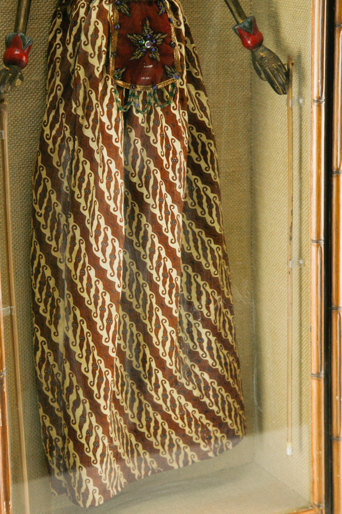 Indonesian Wayang Golek Puppet in Shadow Box Frame