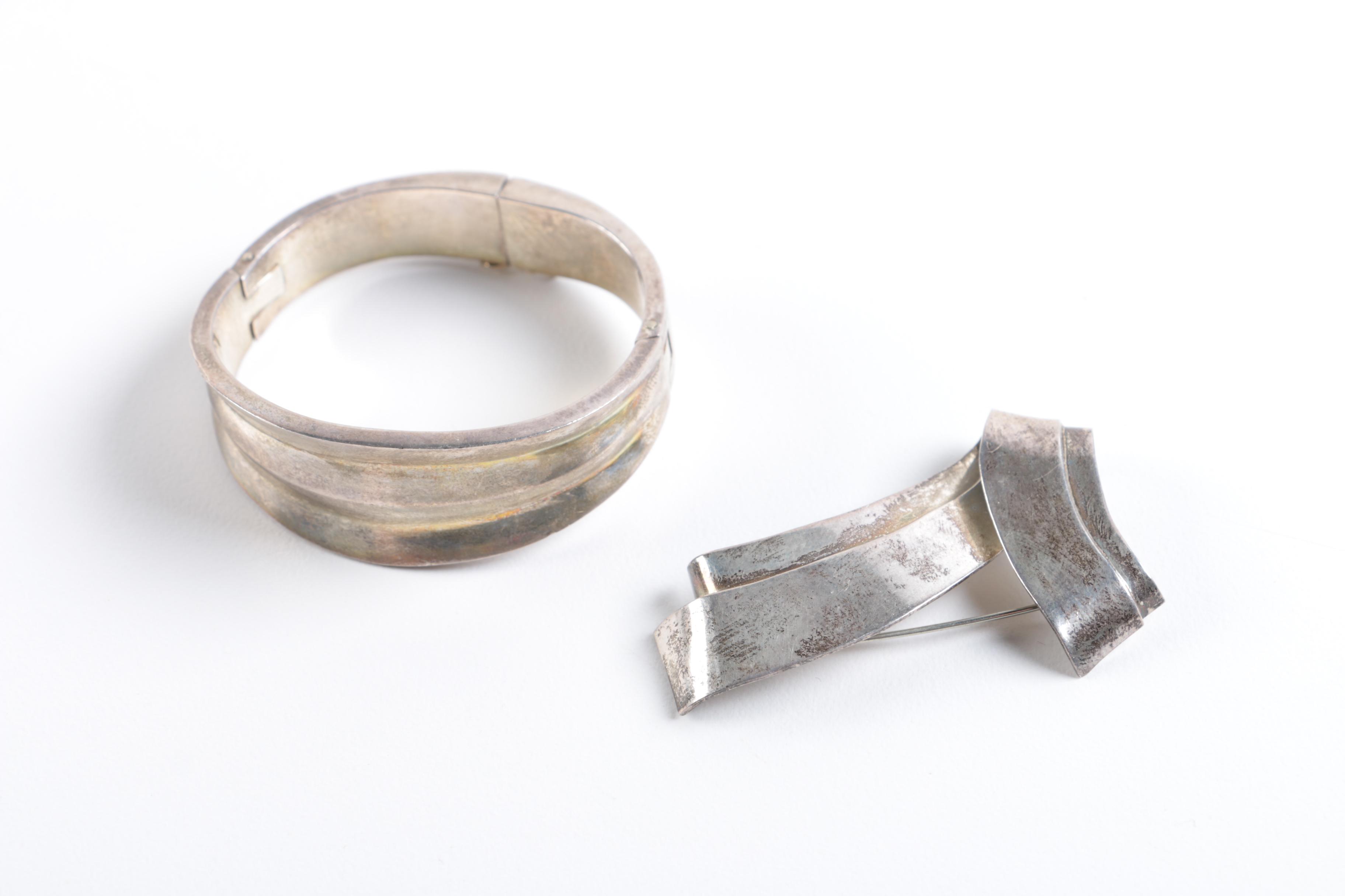 Sterling Silver Jewelry Including Taxco