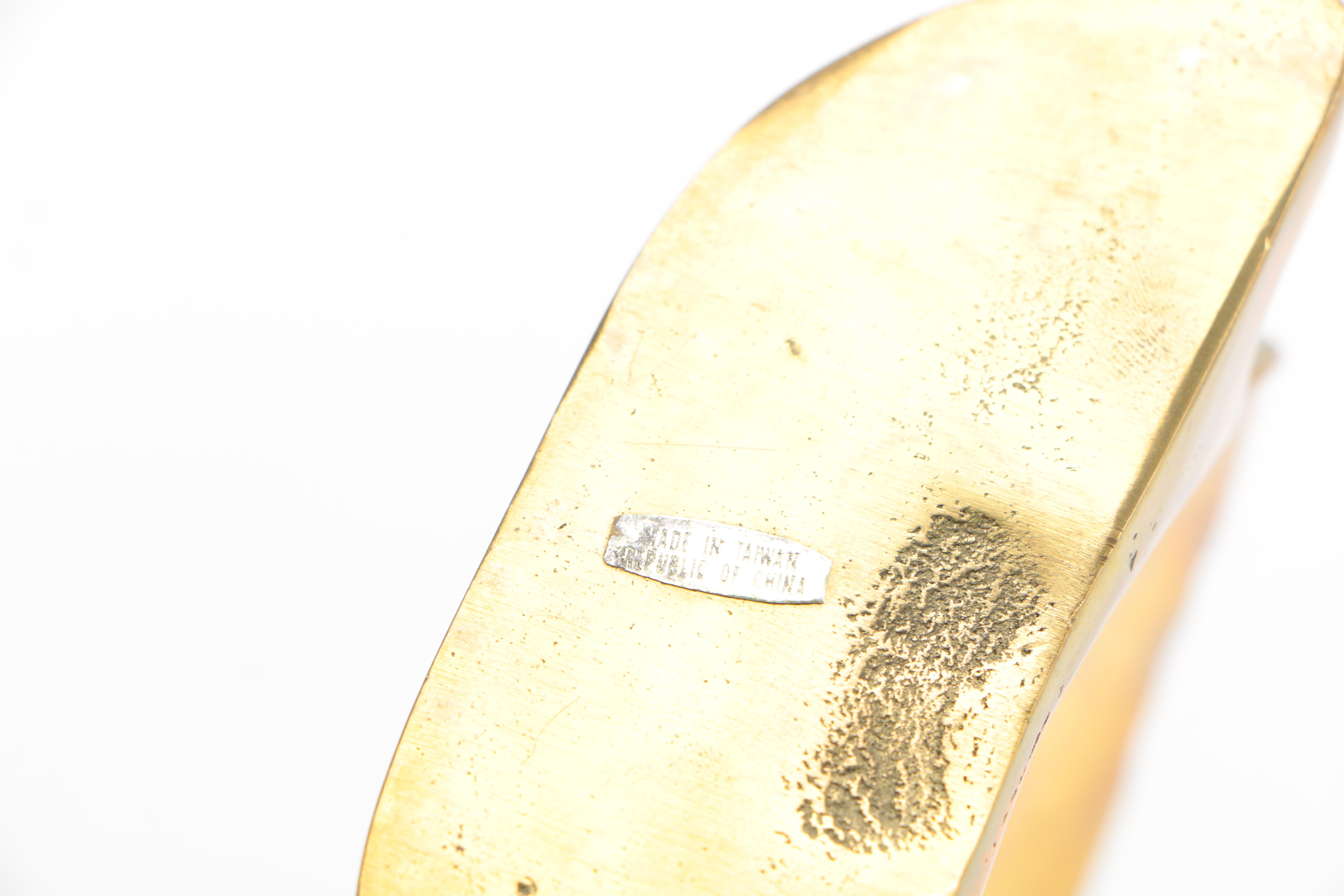 Brass Clam Shell Bookends and Hand Bell