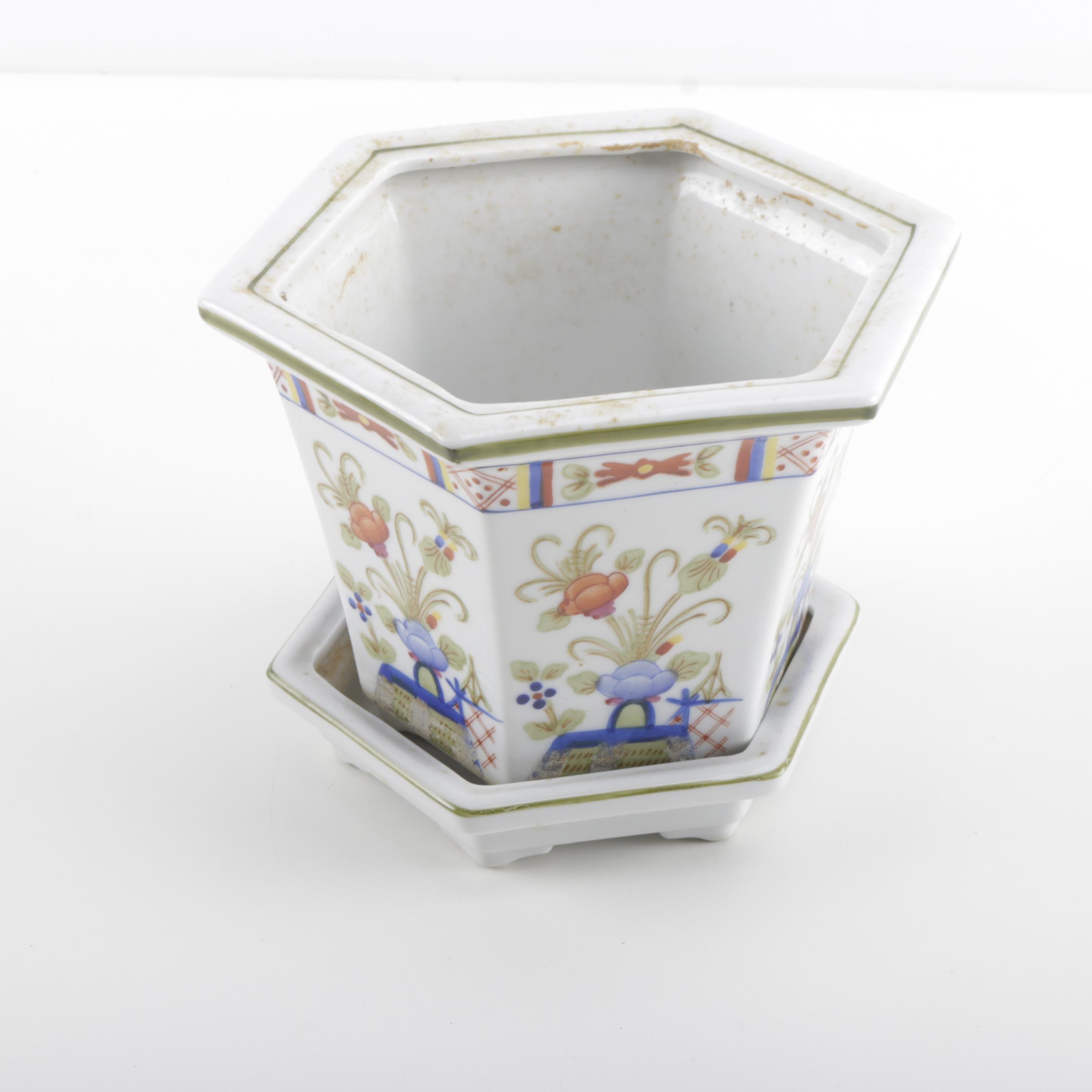 Ceramic East Asian Inspired Planter