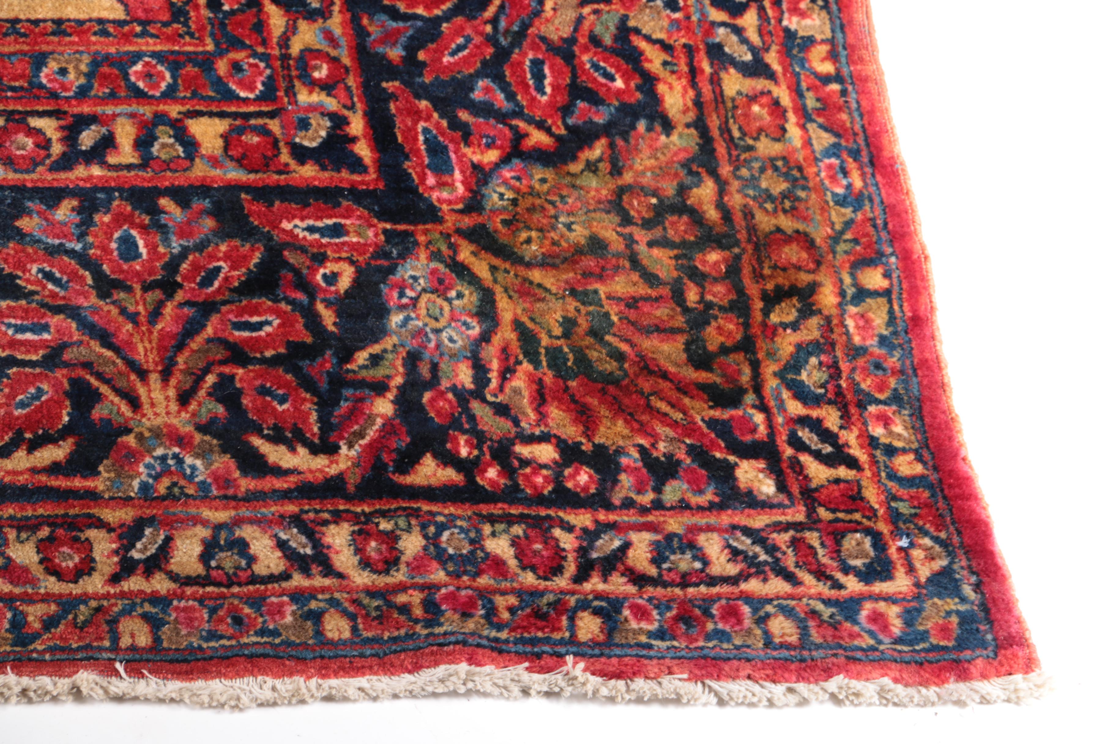 Large Hand-Knotted Persian Sarouk Area Rug