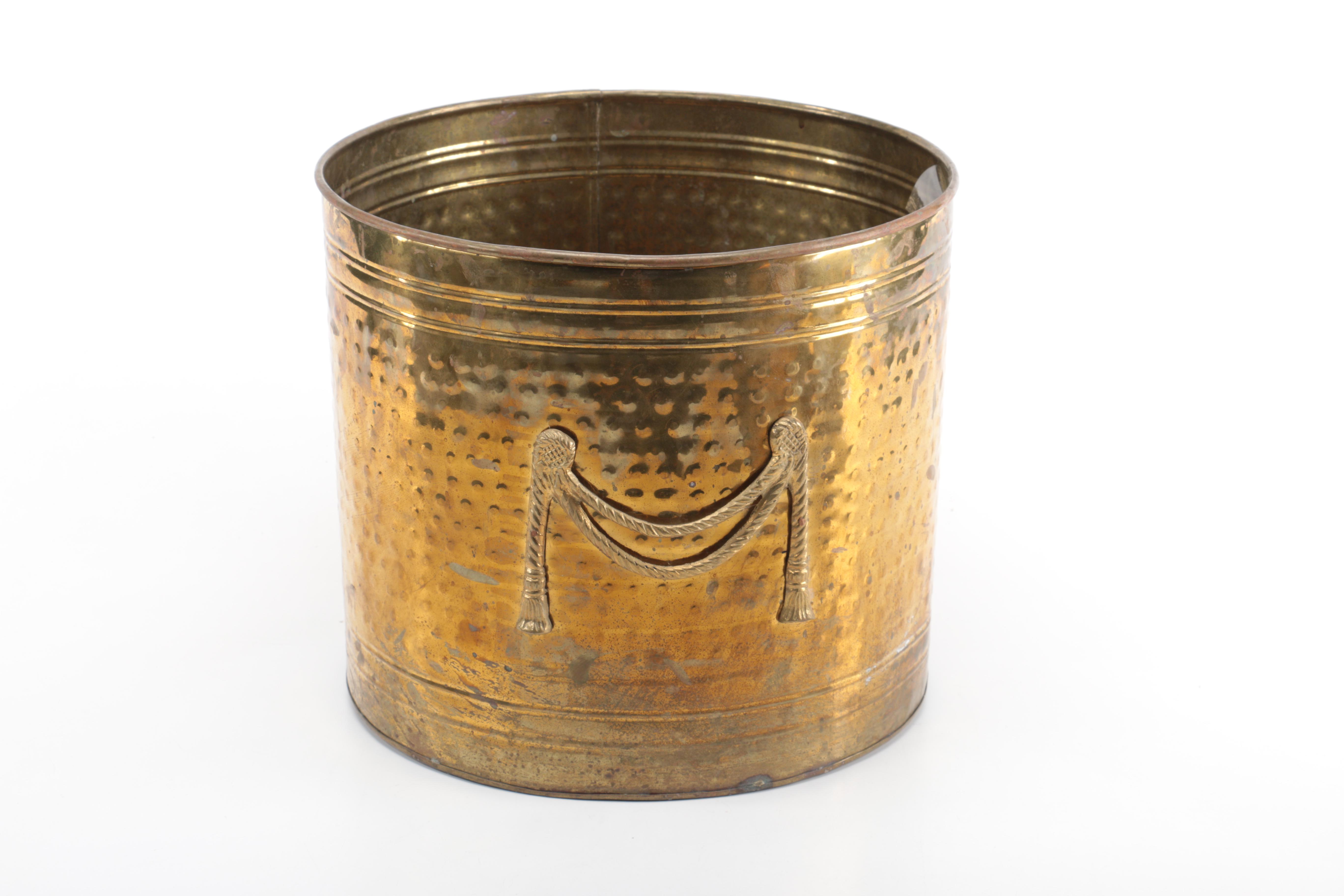 Brass Tone Planters and Pots