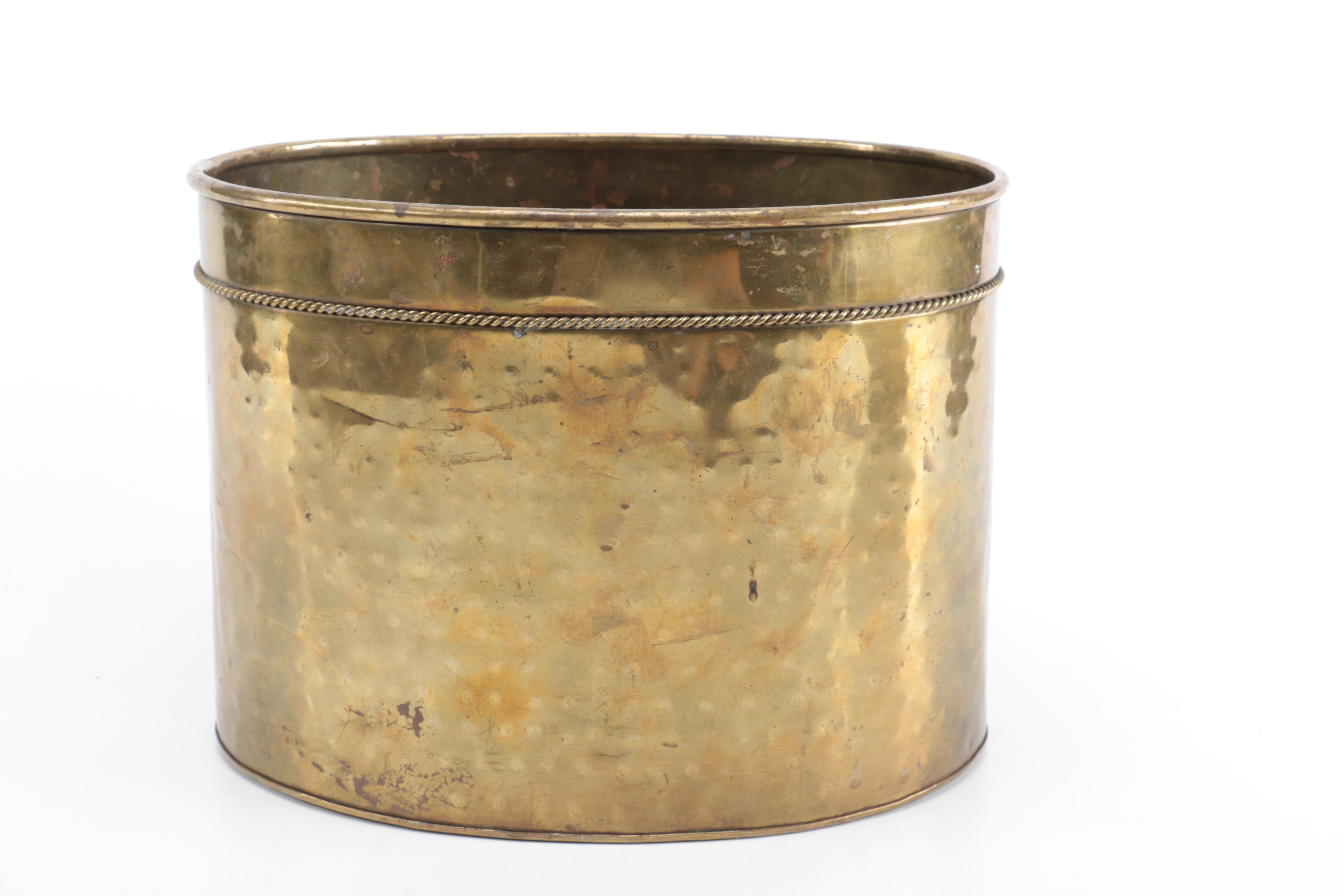 Brass Tone Planters and Pots