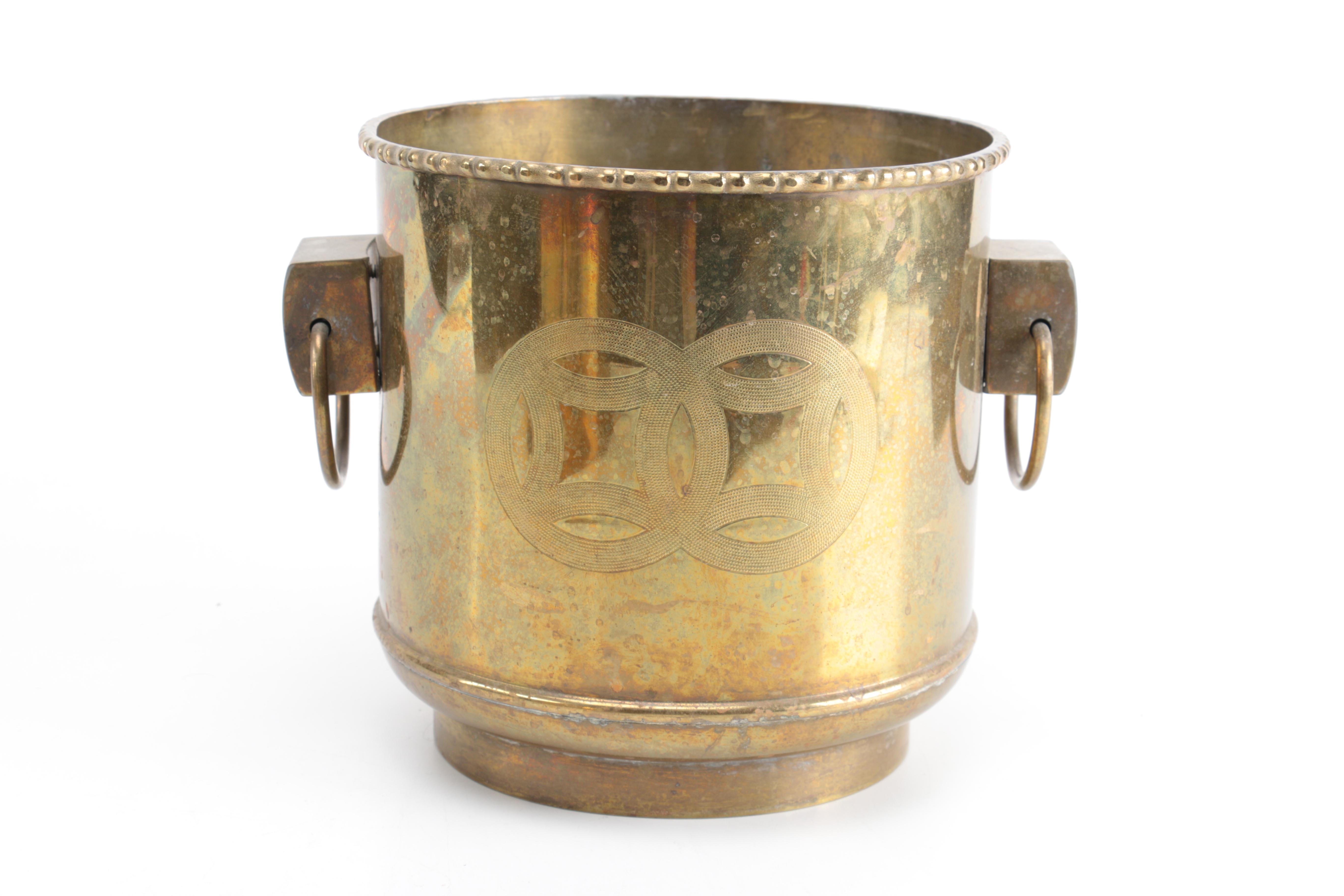 Brass Tone Planters and Pots