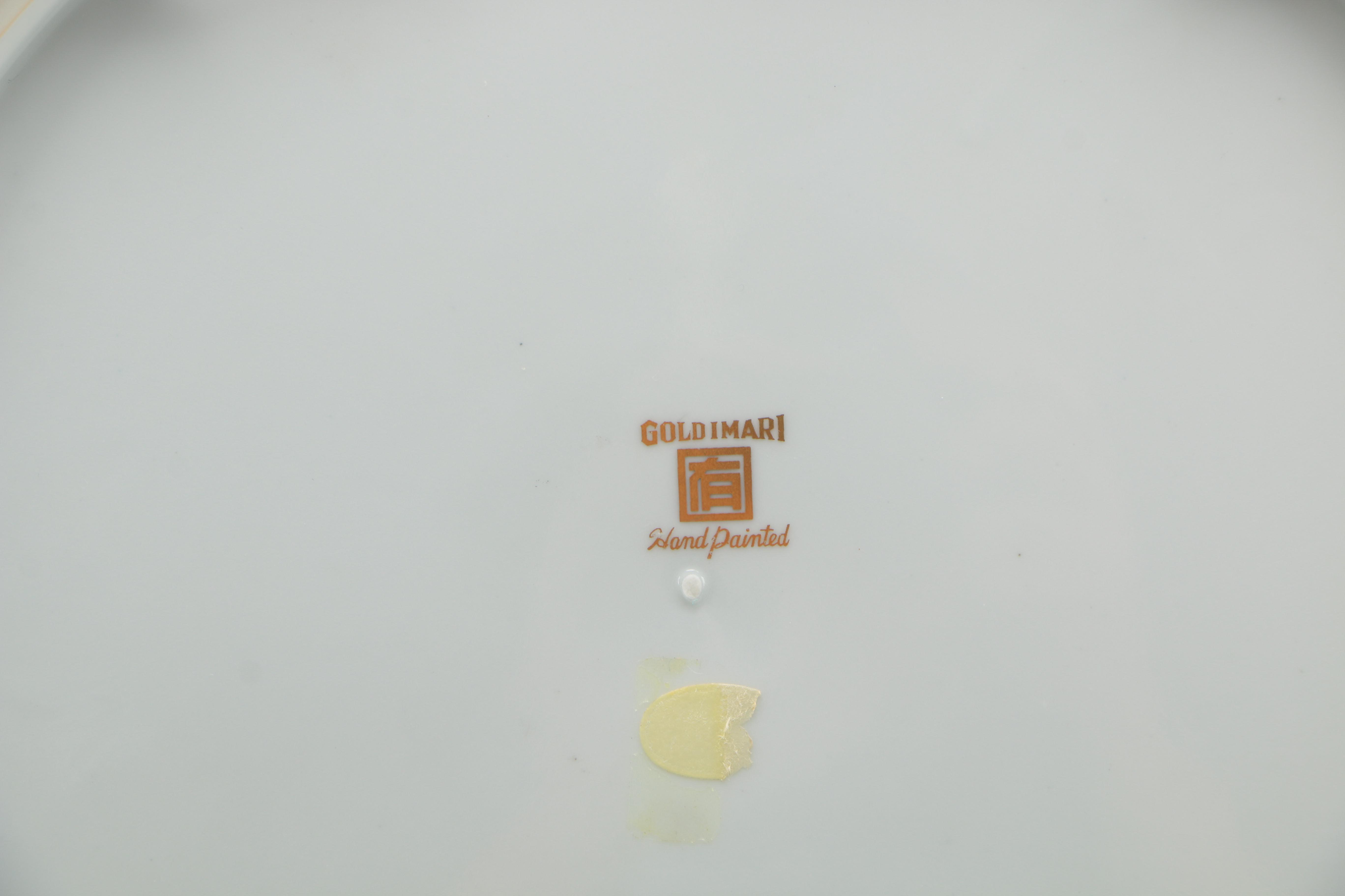 Handpainted Decorative Porcelain Plates Including "Gold Imari"