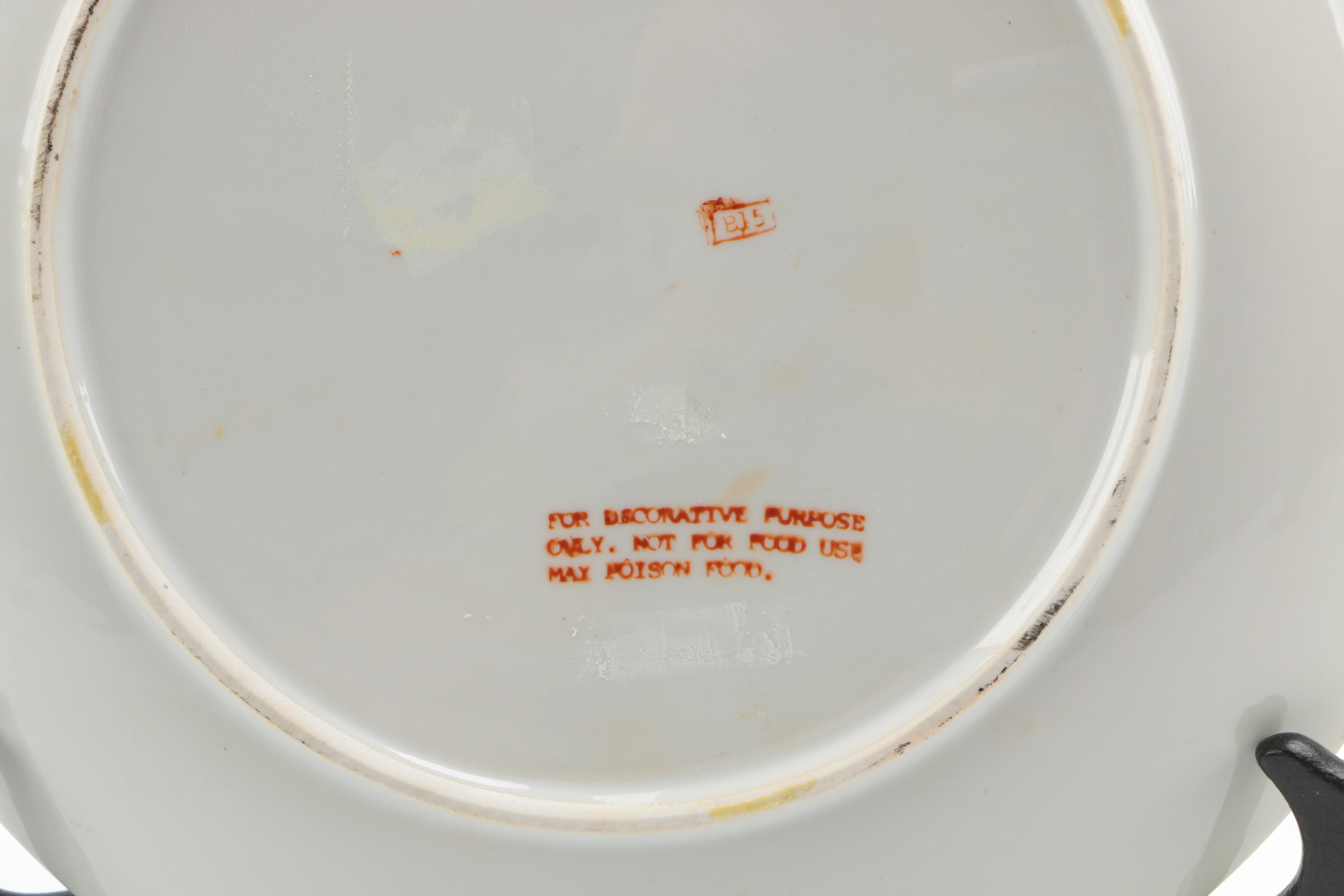 Handpainted Decorative Porcelain Plates Including "Gold Imari"