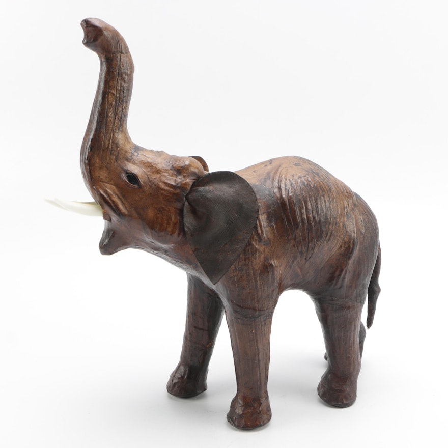 Carved Wooden Elephant Figurine