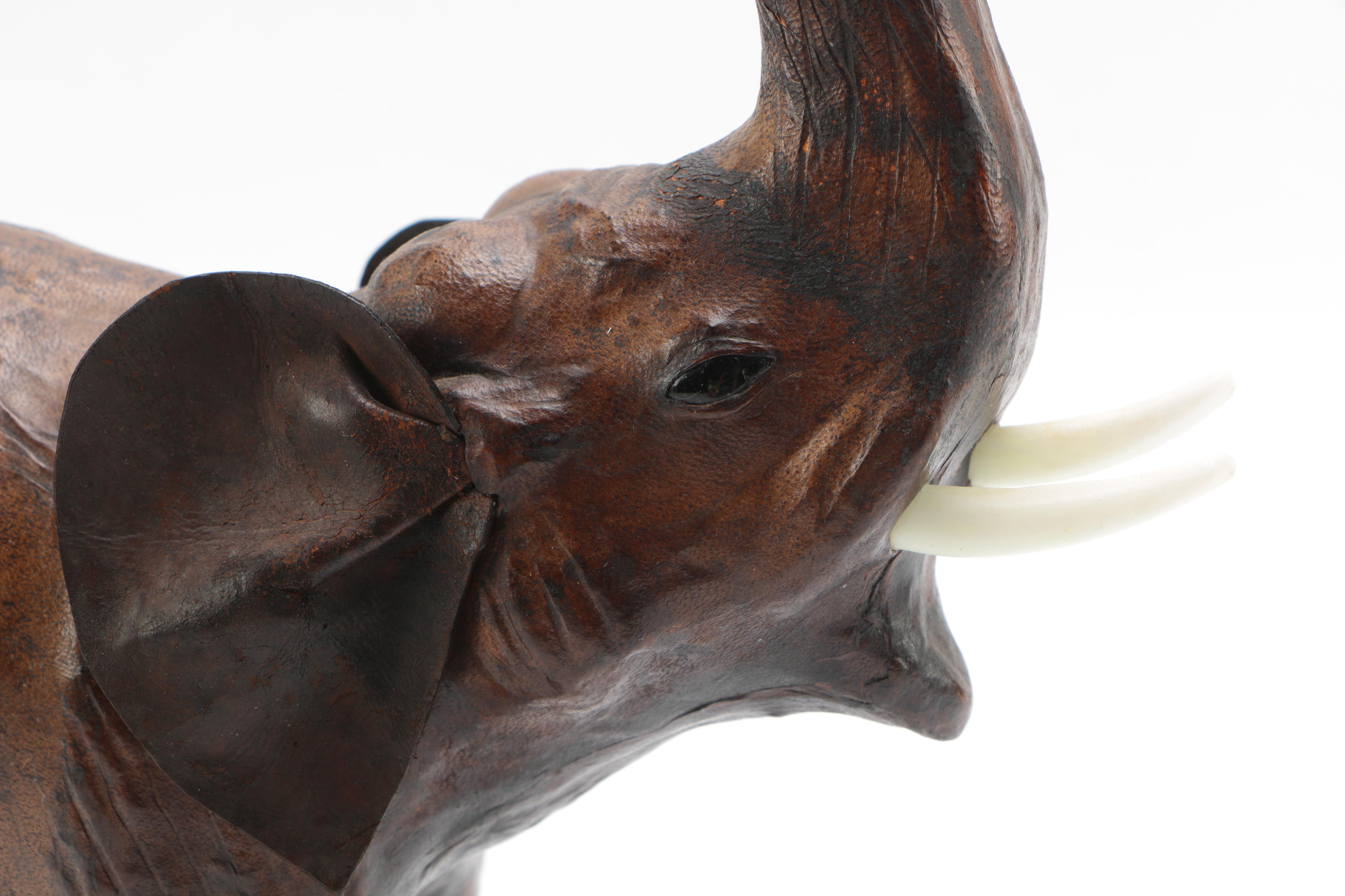 Carved Wooden Elephant Figurine