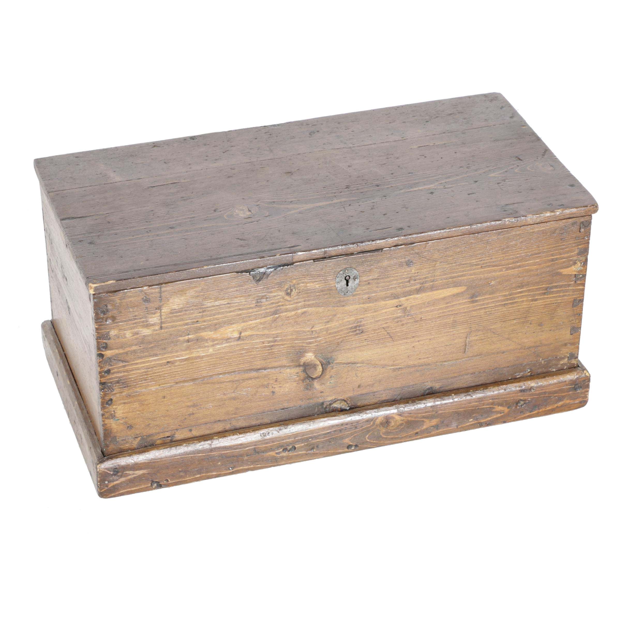 Small Antique Pine Tabletop Chest