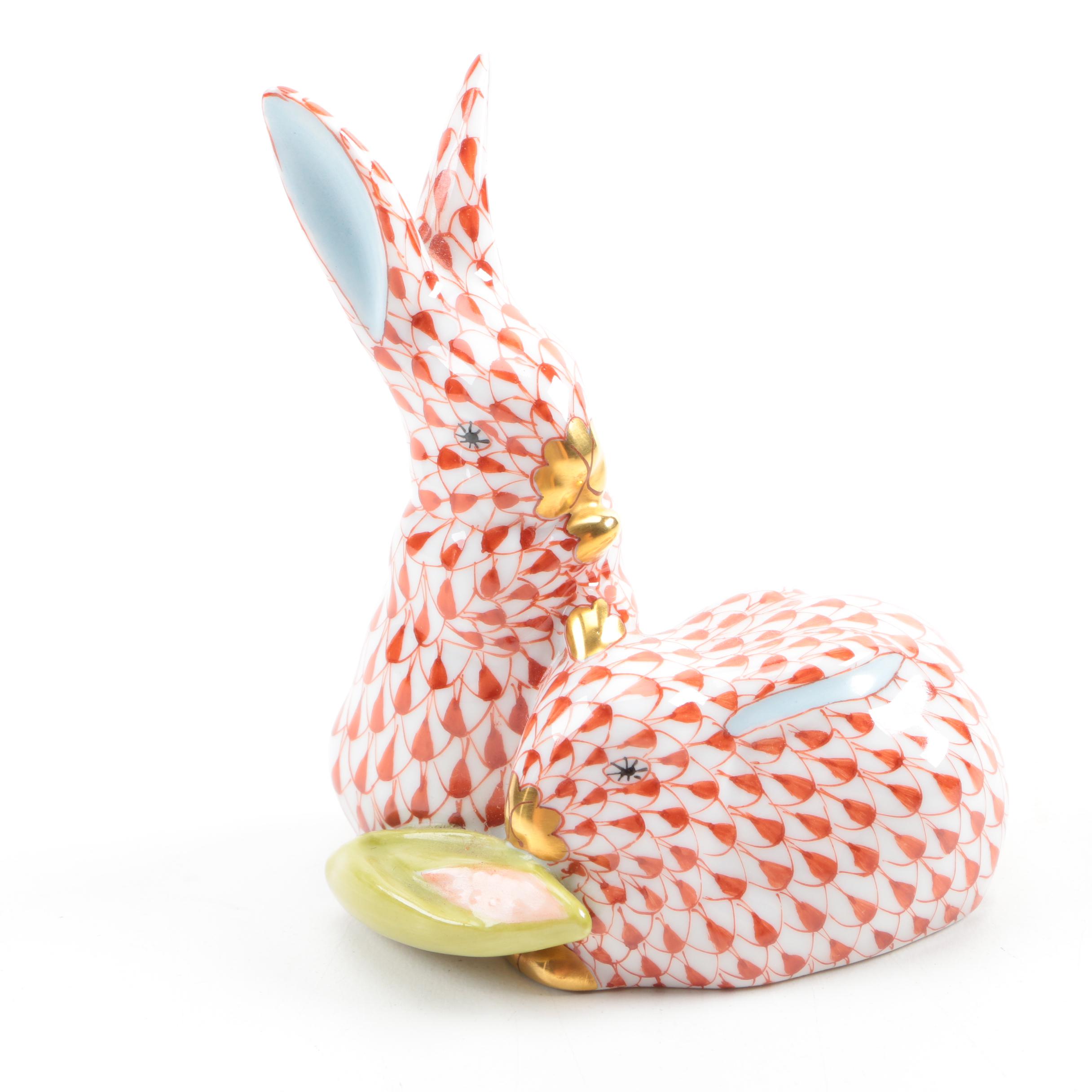 Herend Hungary "Bunnies" Figurine