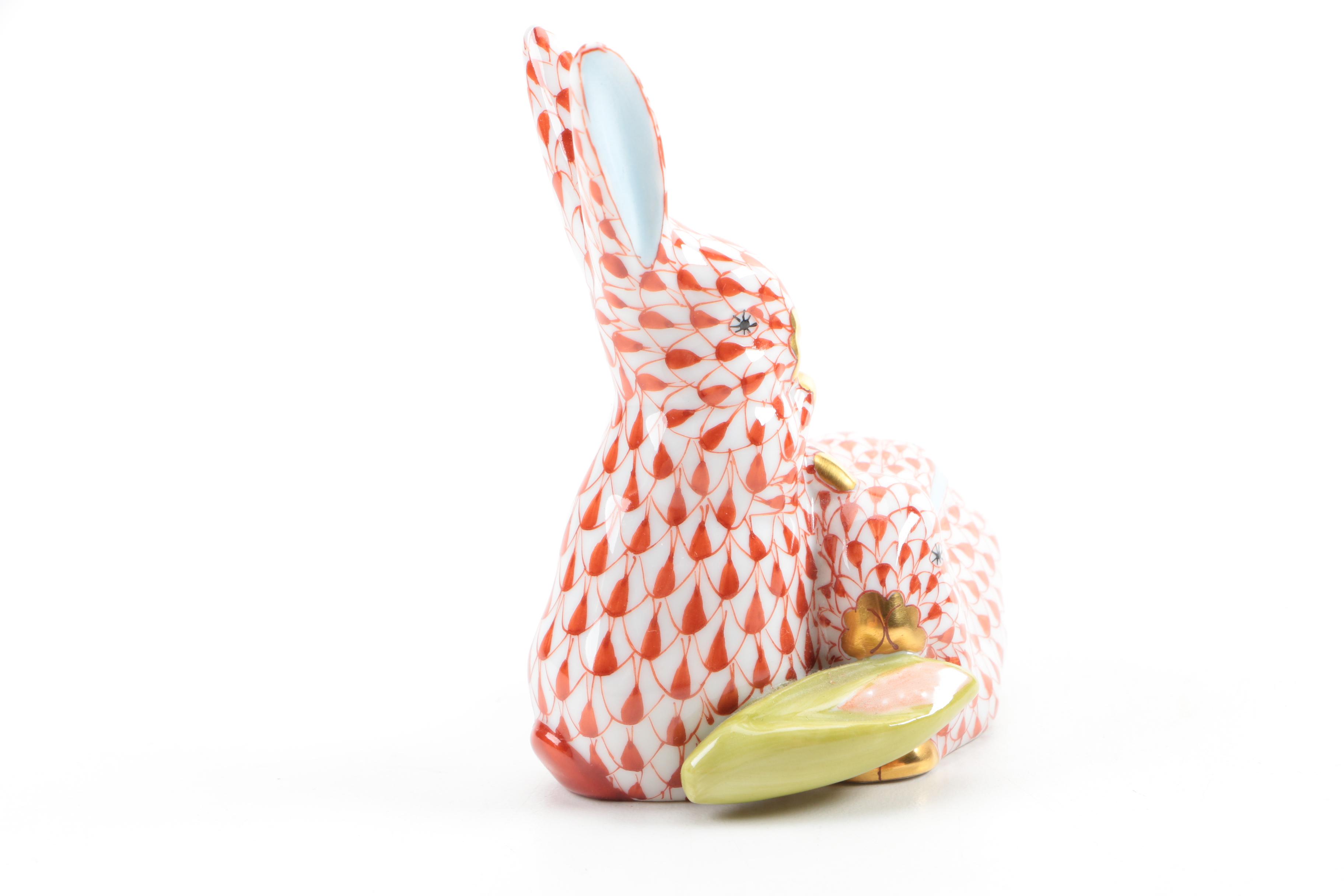 Herend Hungary "Bunnies" Figurine