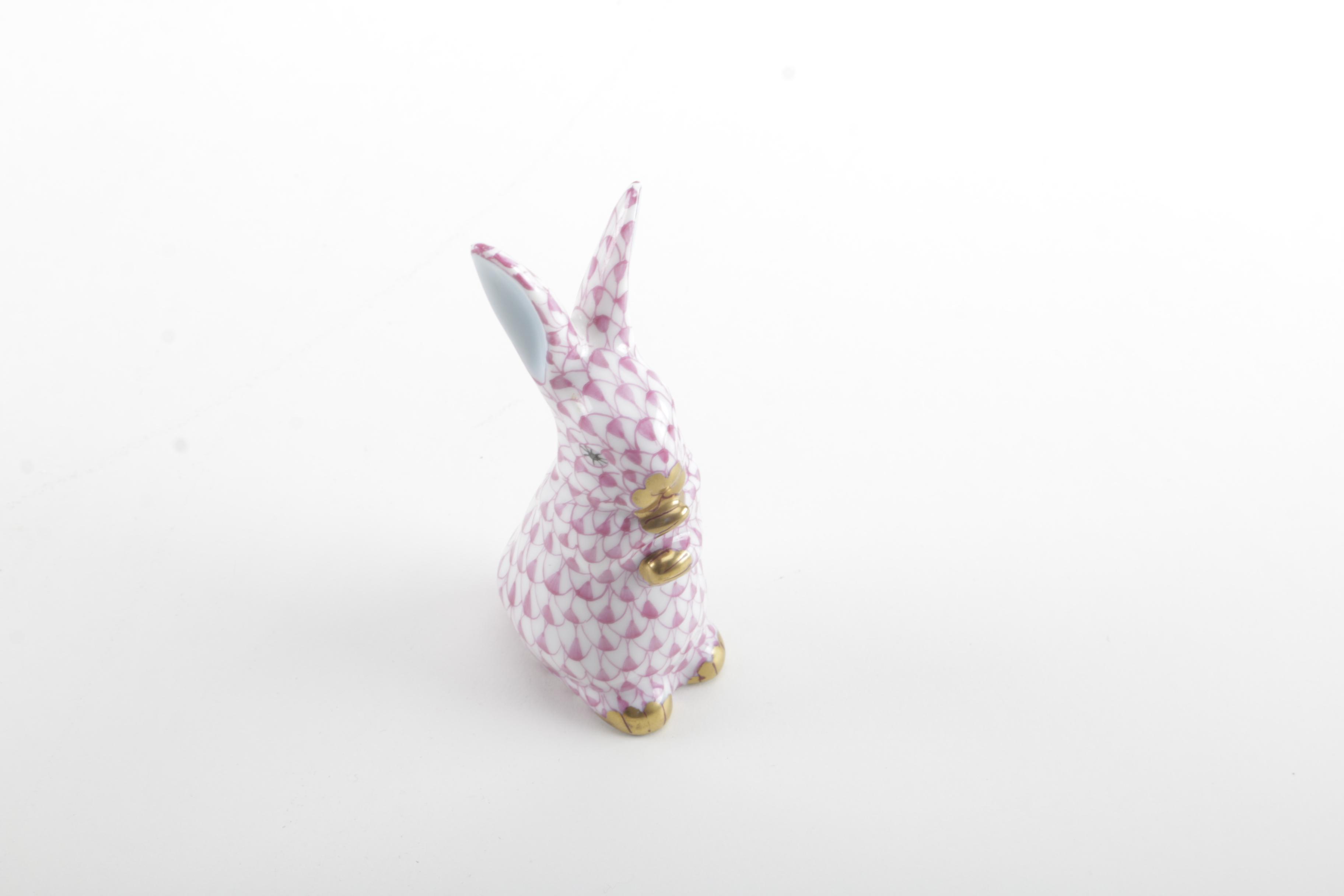 Herend Hungary Porcelain Rabbit Figurine