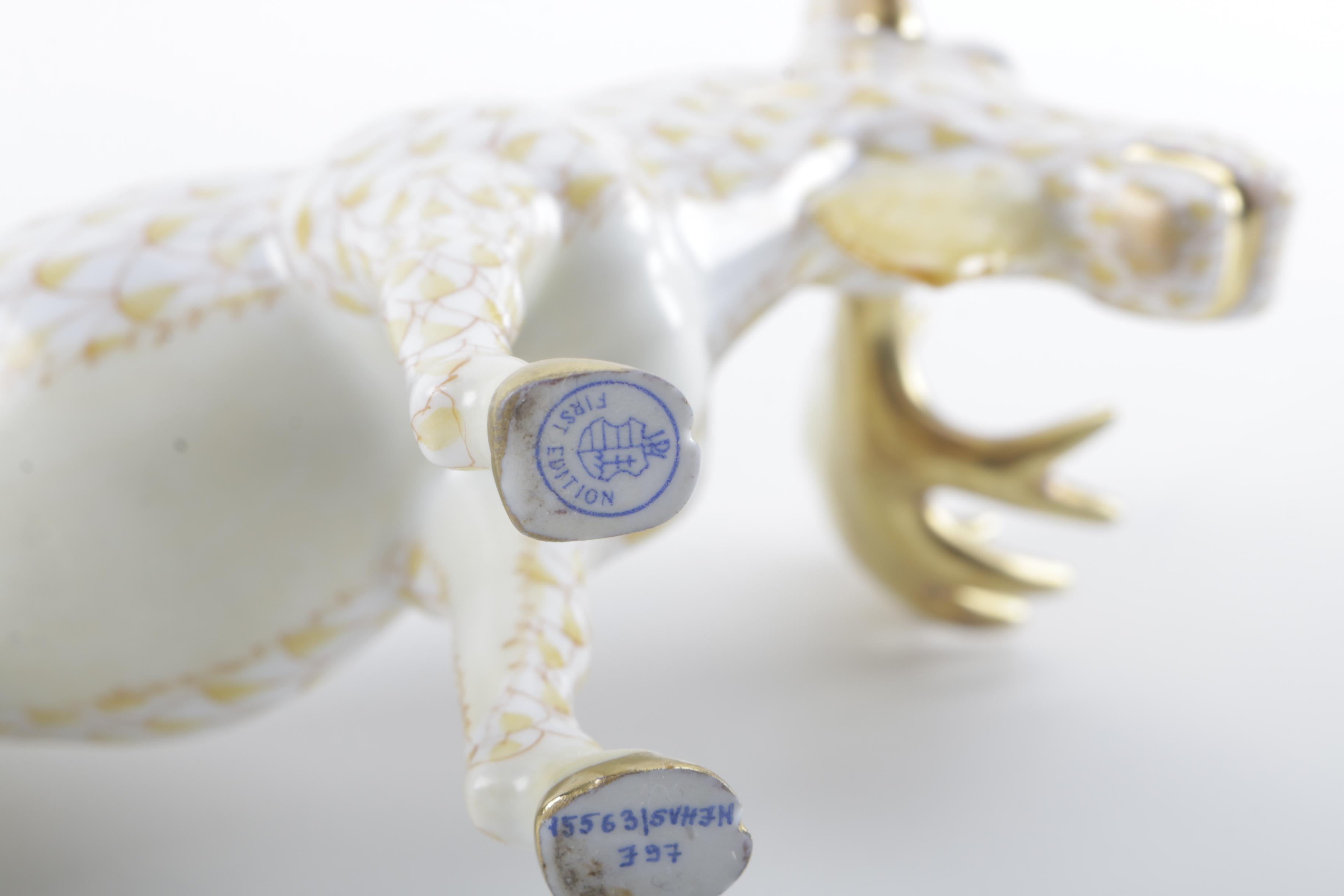 First Edition Herend Hungary Porcelain Moose Figurine