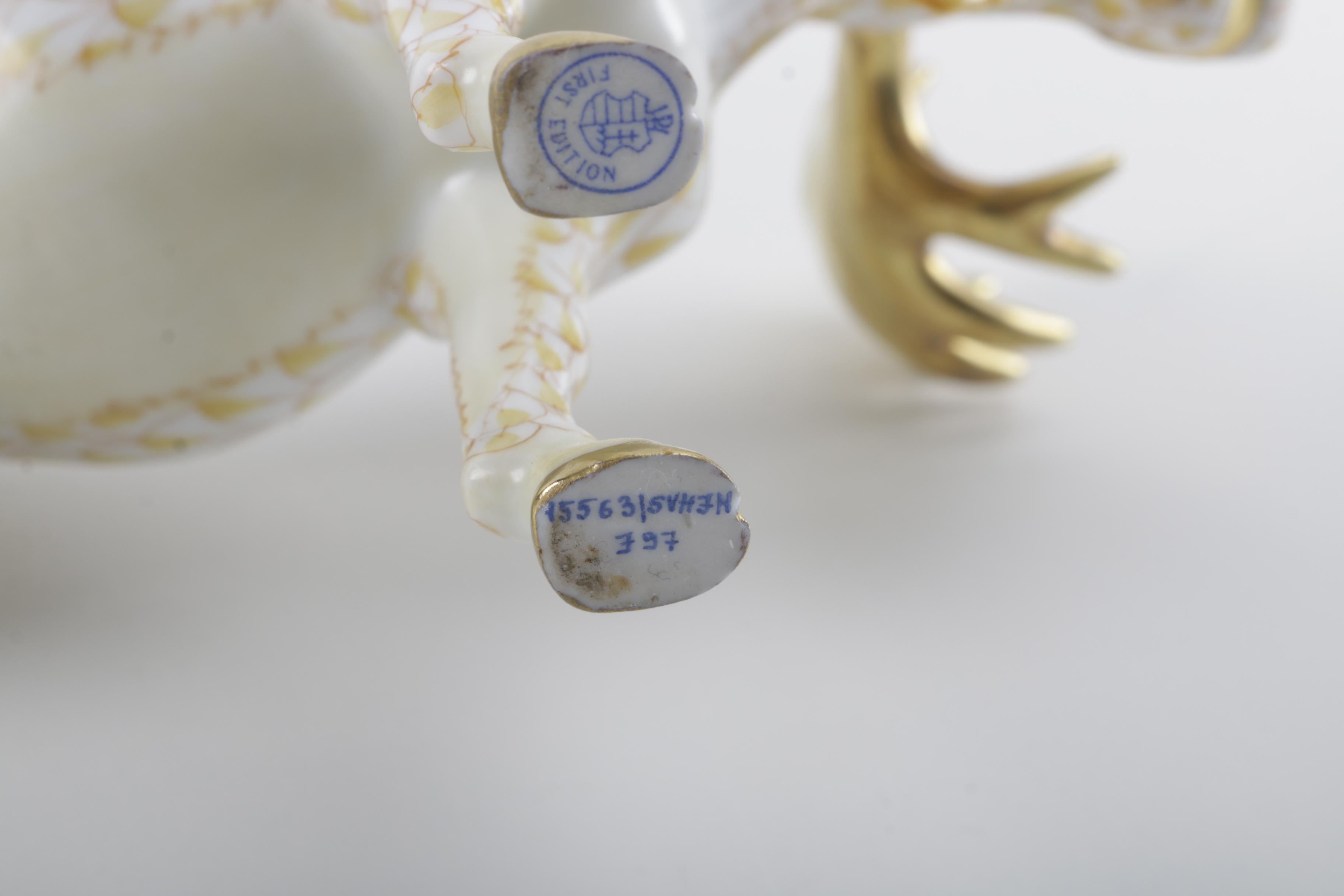 First Edition Herend Hungary Porcelain Moose Figurine