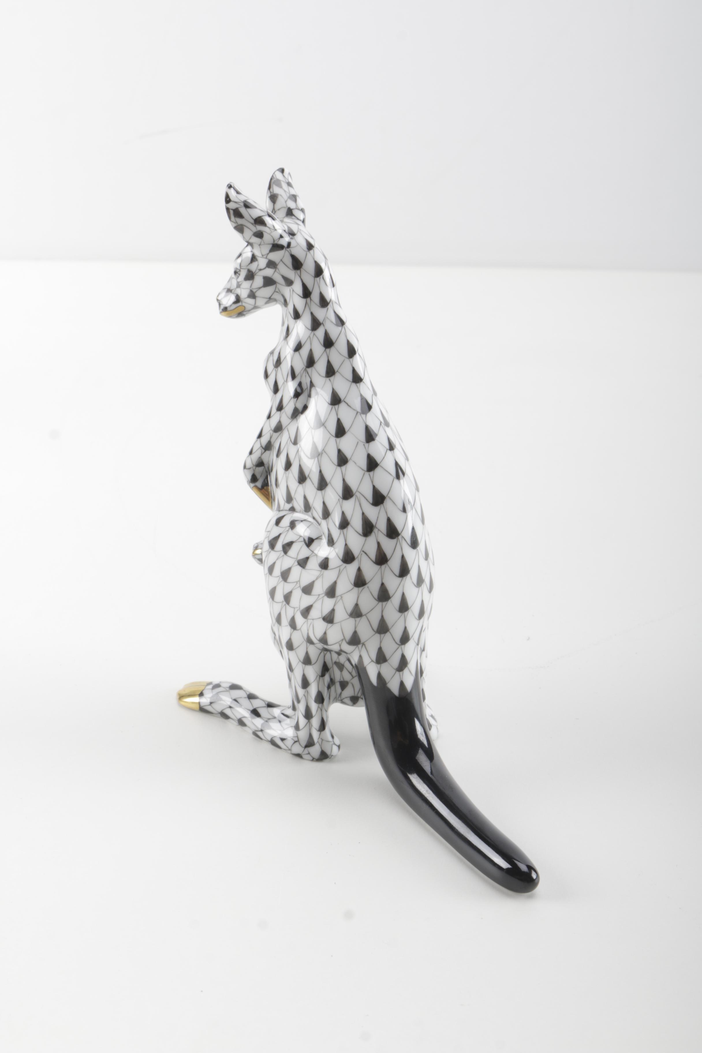 Herend Hungary Hand-Painted Kangaroo Figurine