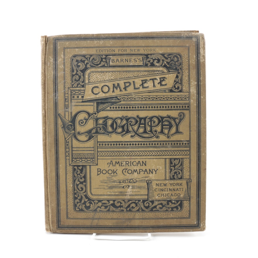 1896 "Barnes's Complete Geography" by James Monteith