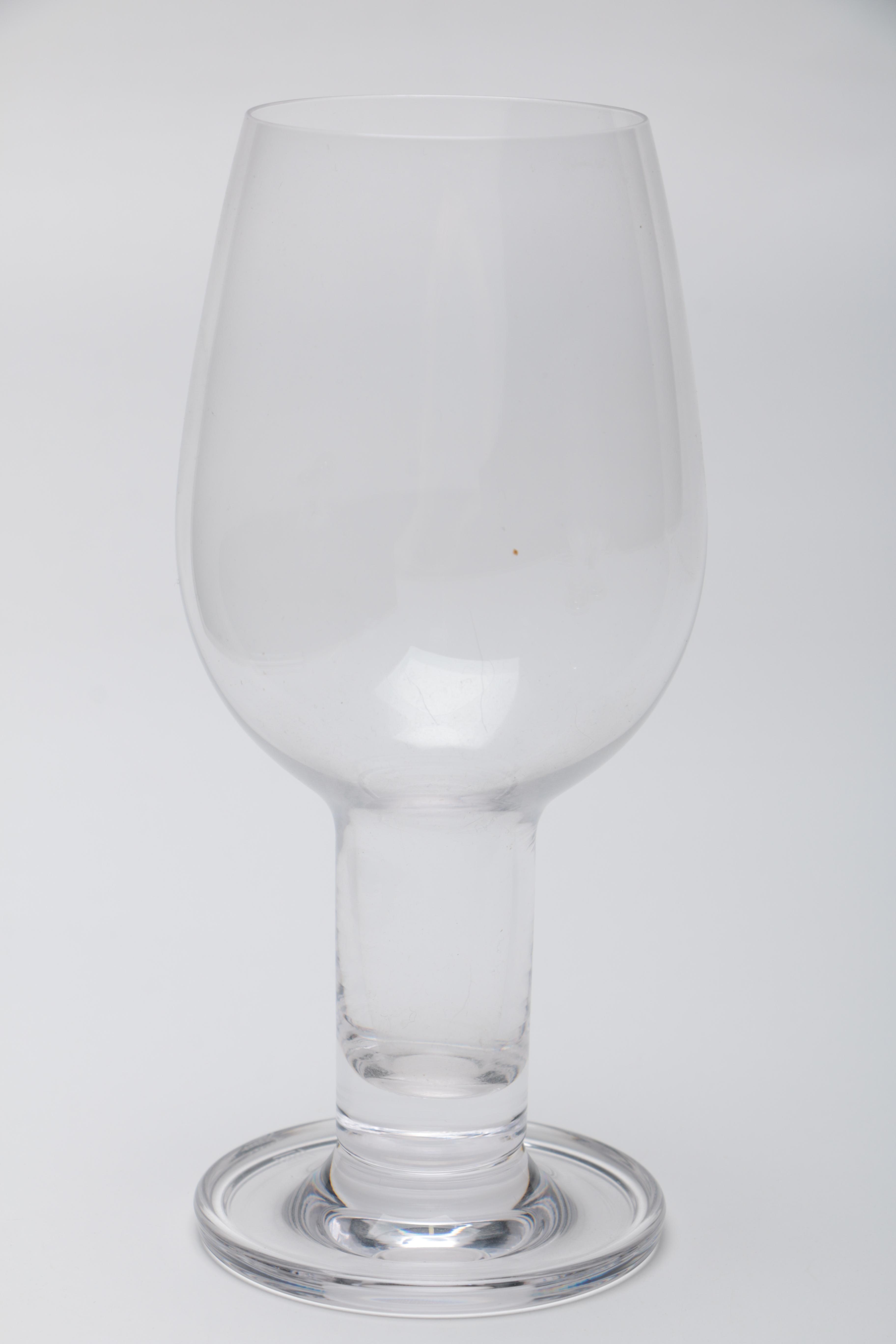 Clear Ale Glasses With Hollow Stems