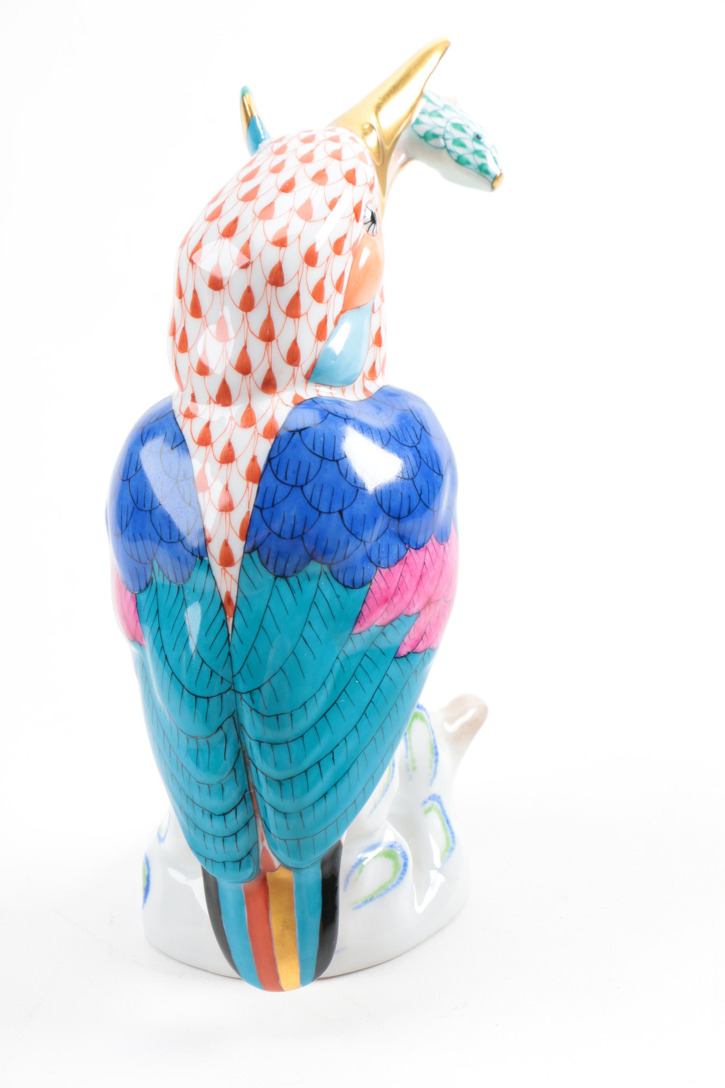 Herend Hungary Kingfisher Porcelain Figurine