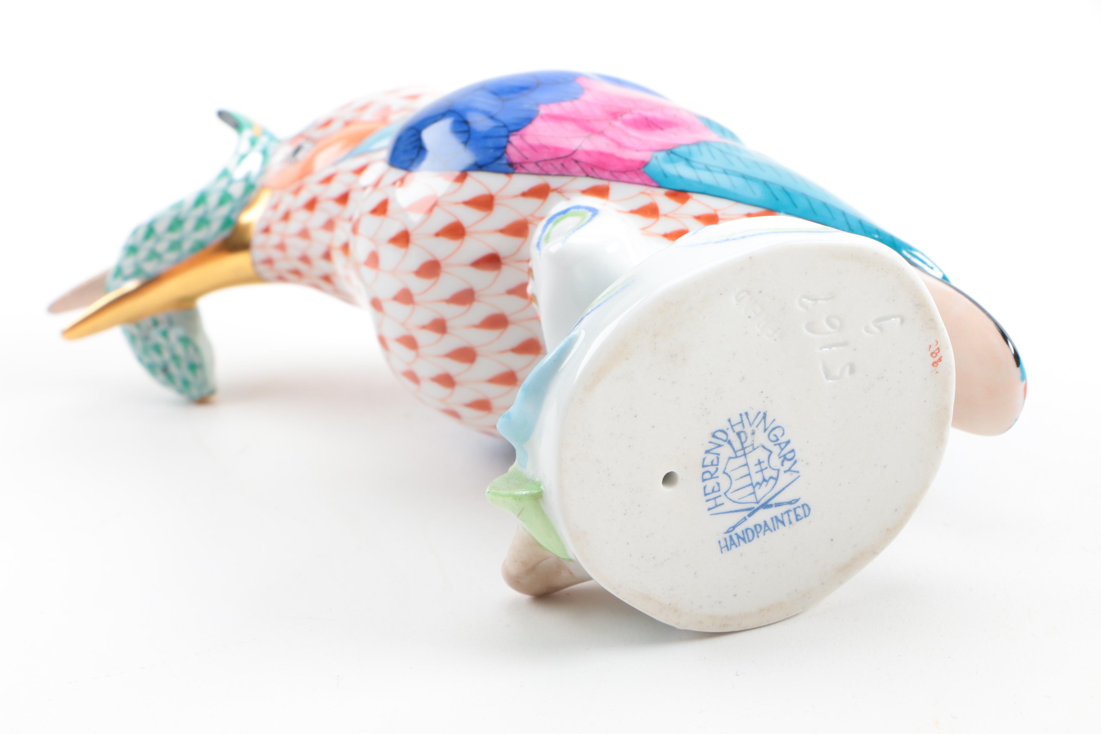 Herend Hungary Kingfisher Porcelain Figurine