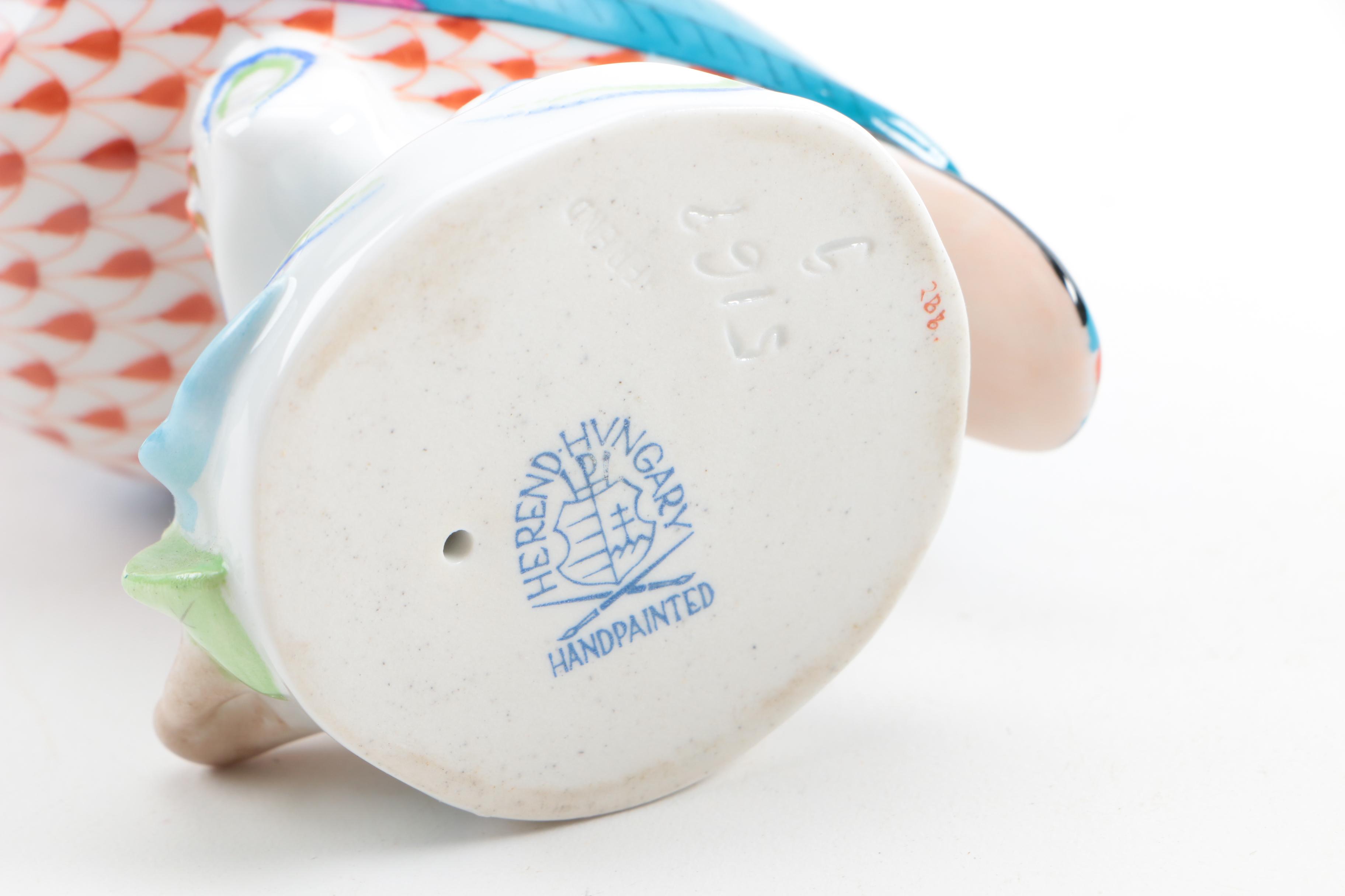 Herend Hungary Kingfisher Porcelain Figurine