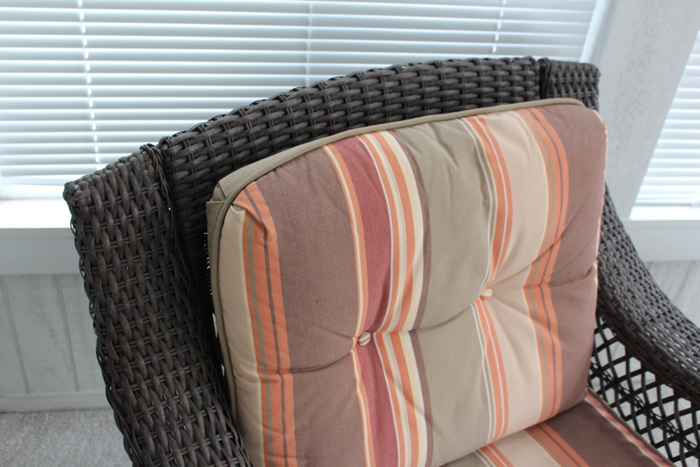 Synthetic Wicker Chair by Grand Basket Co. with Ottoman