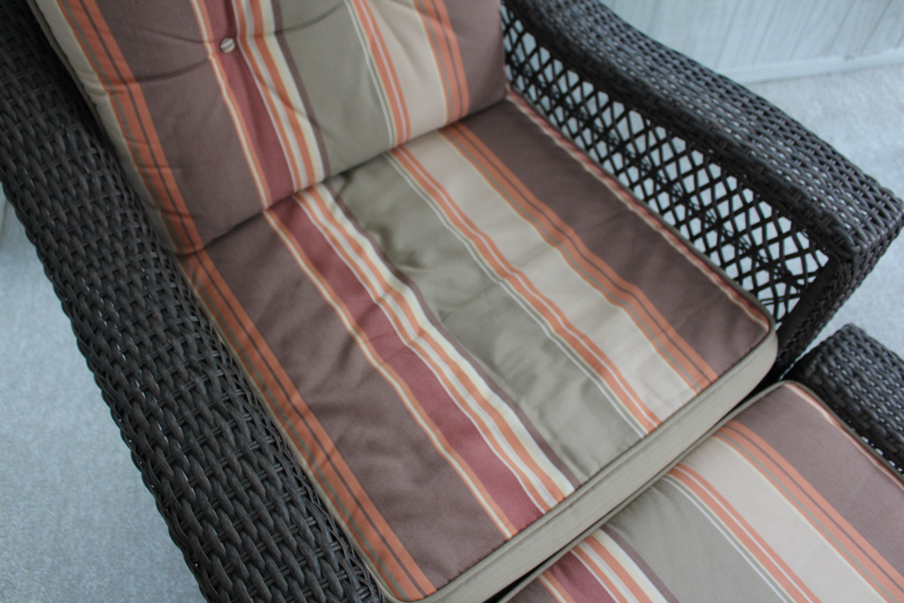 Synthetic Wicker Chair by Grand Basket Co. with Ottoman