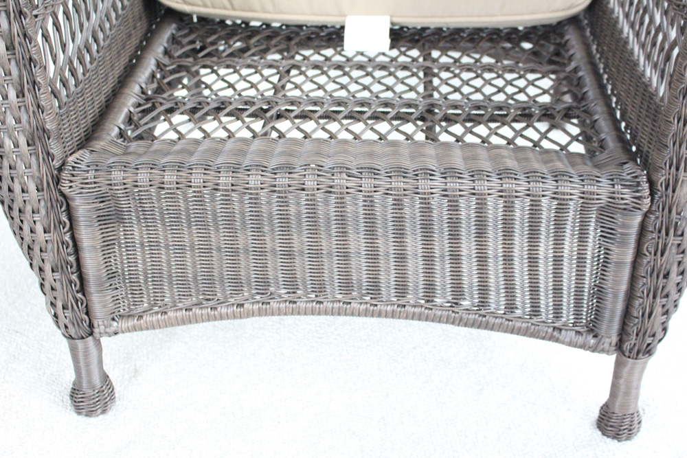 Synthetic Wicker Chair by Grand Basket Co. with Ottoman