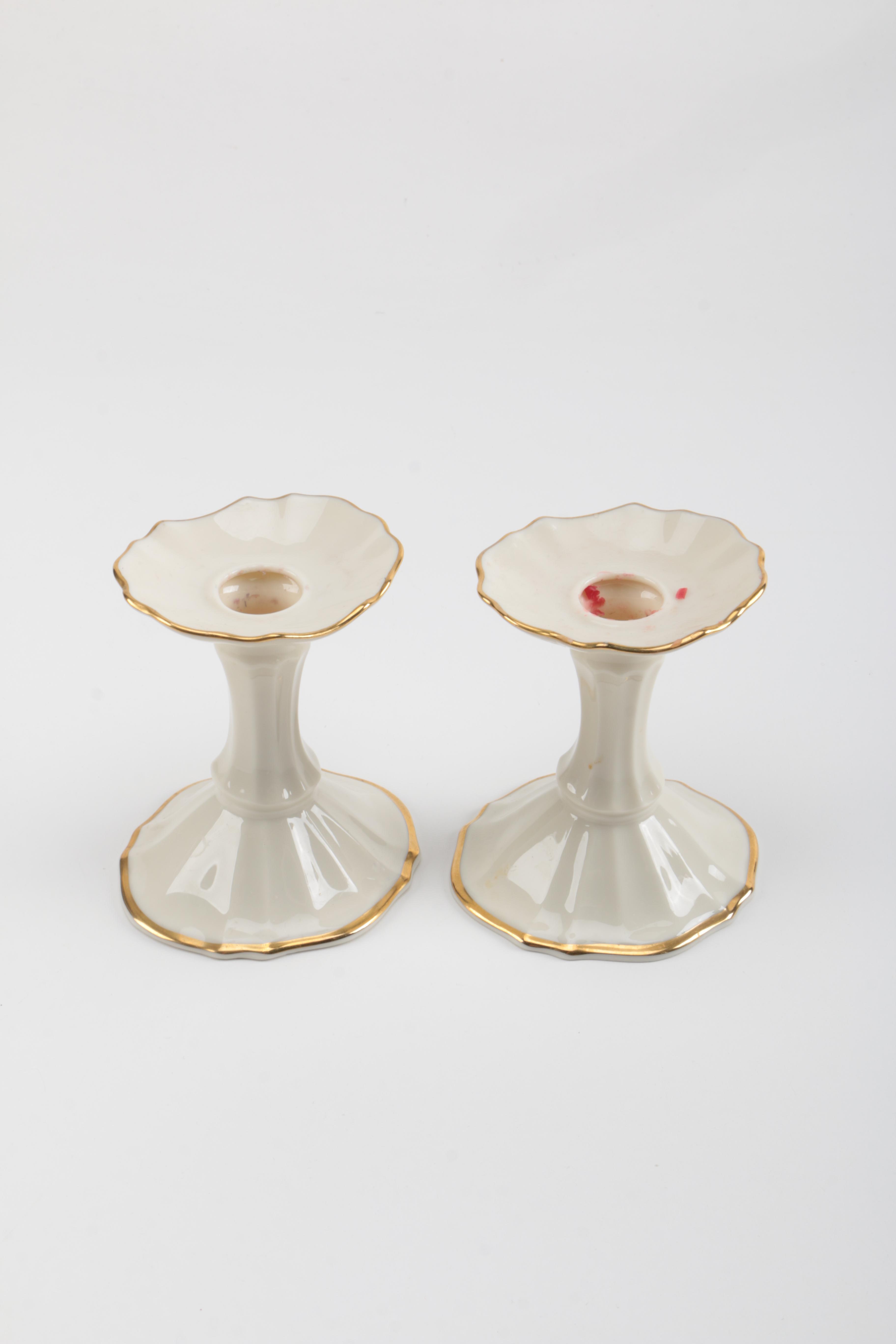 Lenox Porcelain Candle Holders